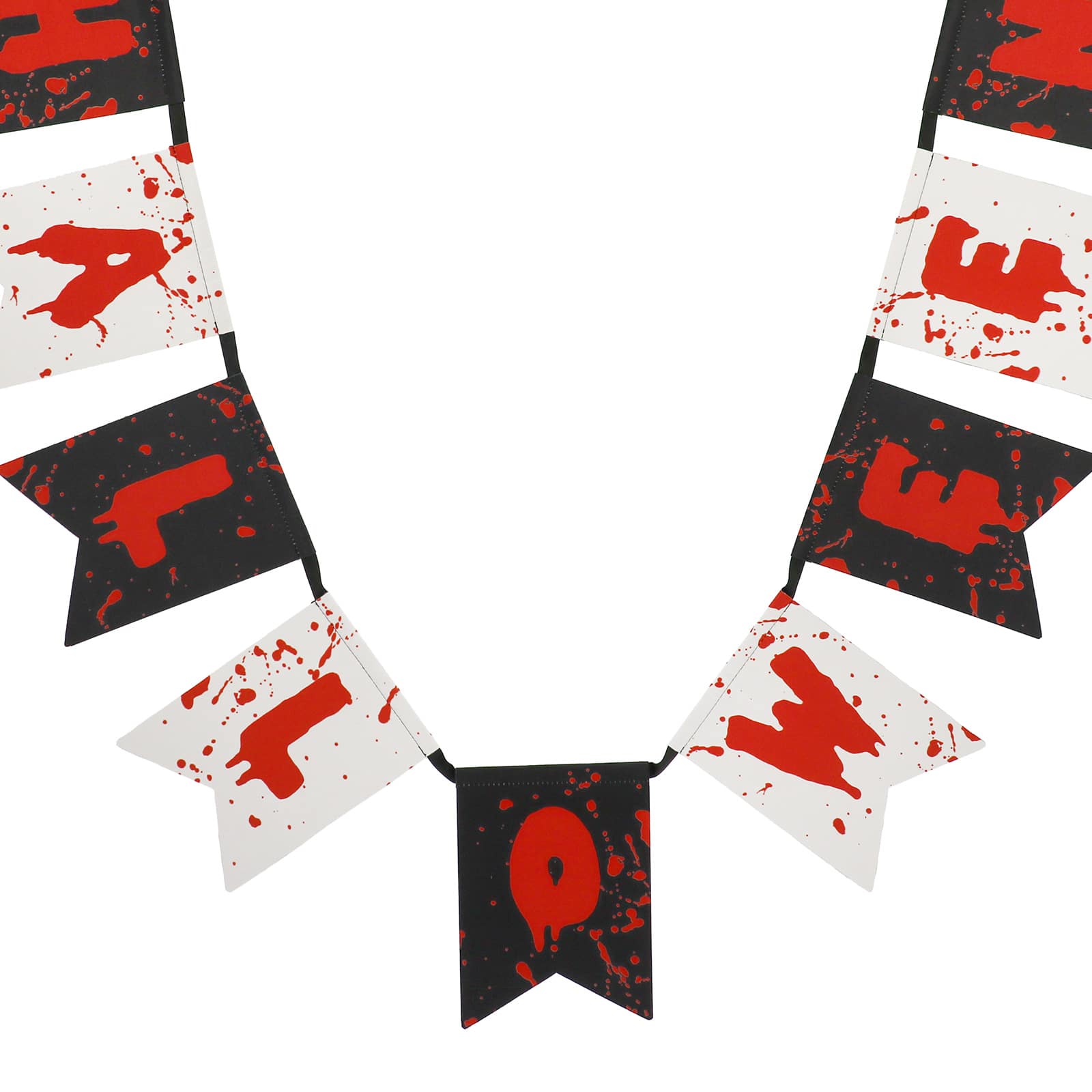 6ft. Red, White &#x26; Black Halloween Banner Garland by Ashland&#xAE;