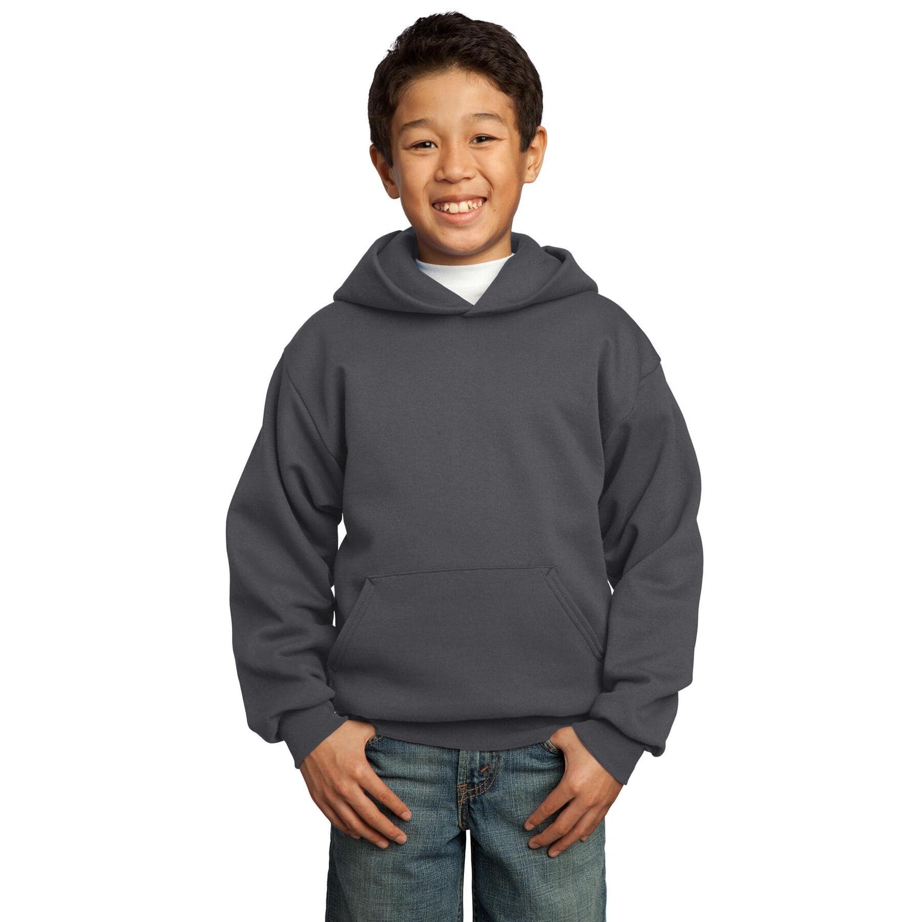Port & Company® Neutrals Youth Core Fleece Pullover Hooded Sweatshirt