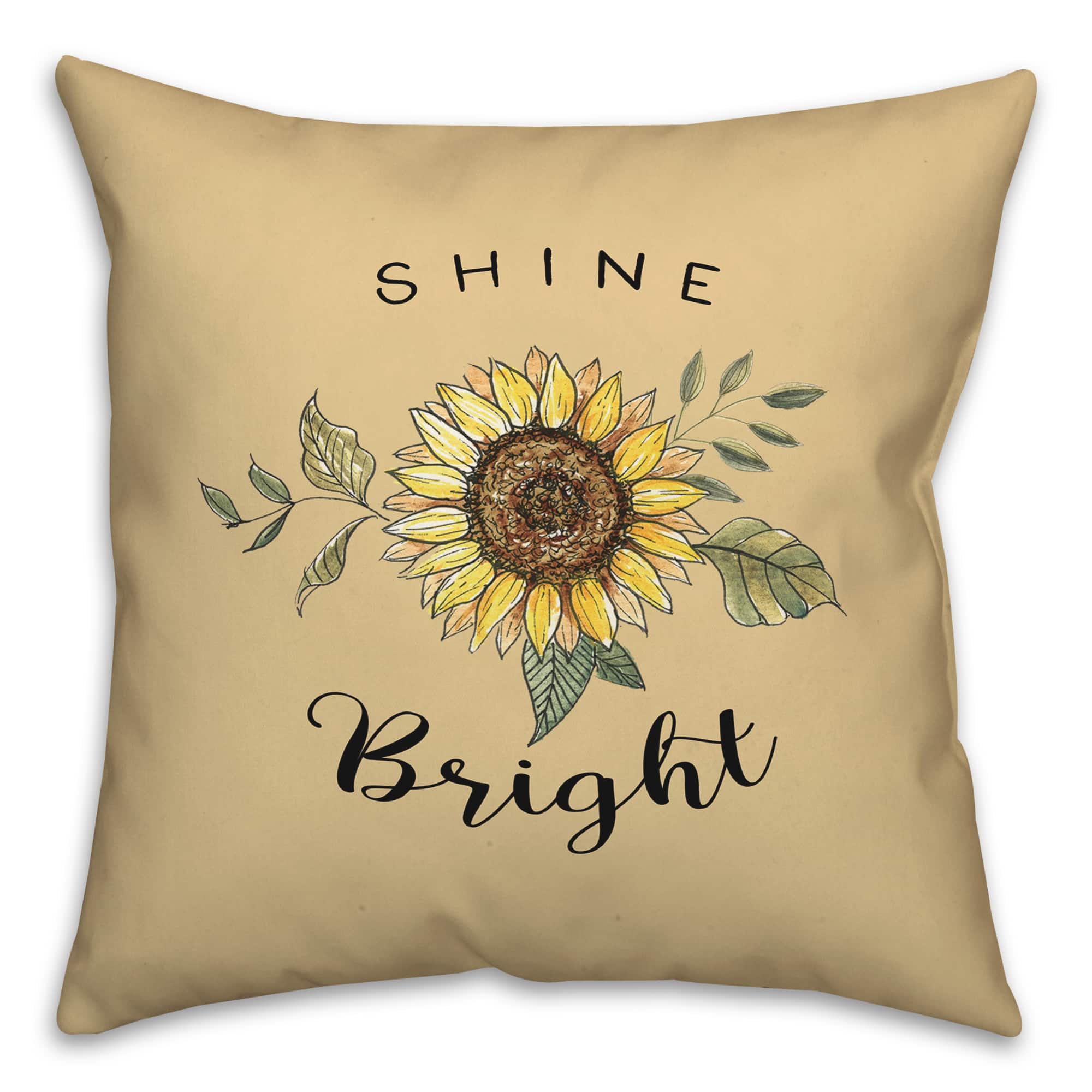 Shine Bright Sunflower 18" x 18" Throw Pillow