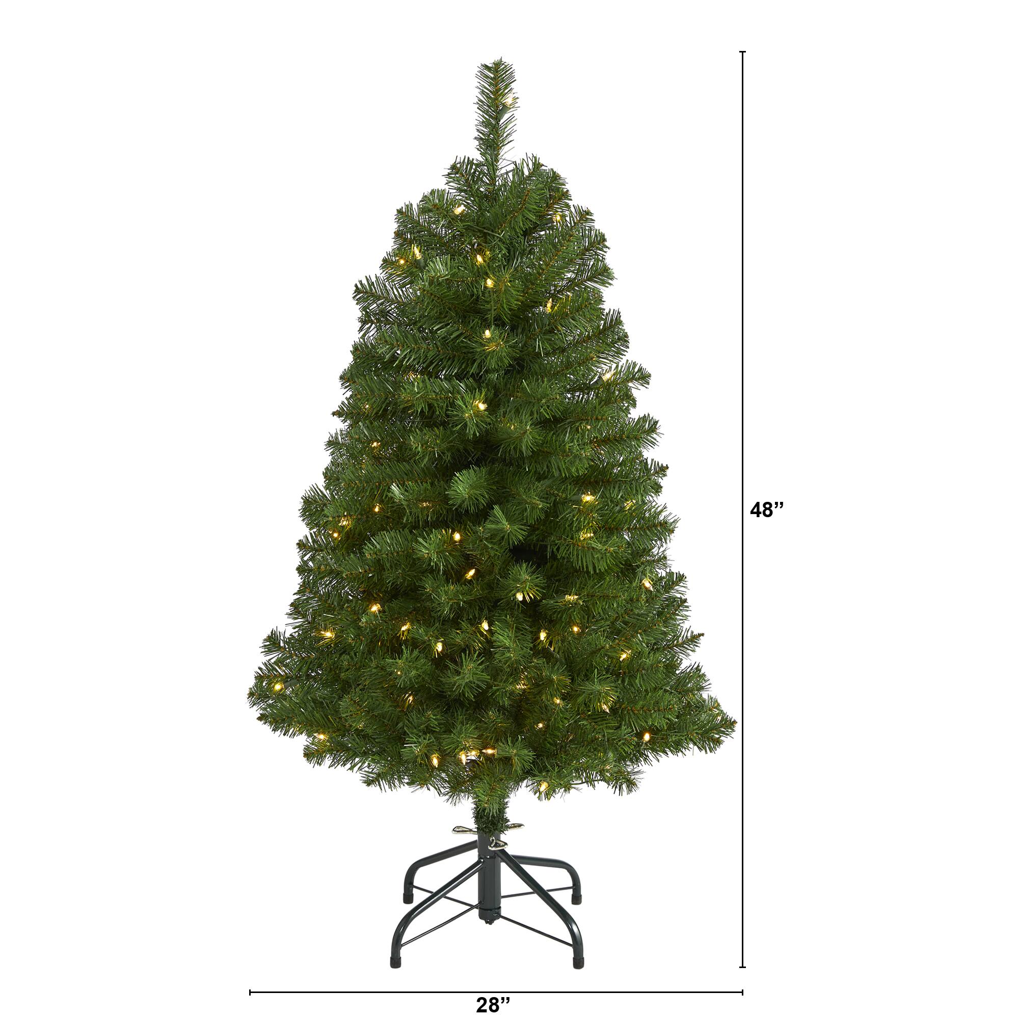4ft. Pre-Lit Virginia Fir Artificial Christmas Tree, Clear Lights