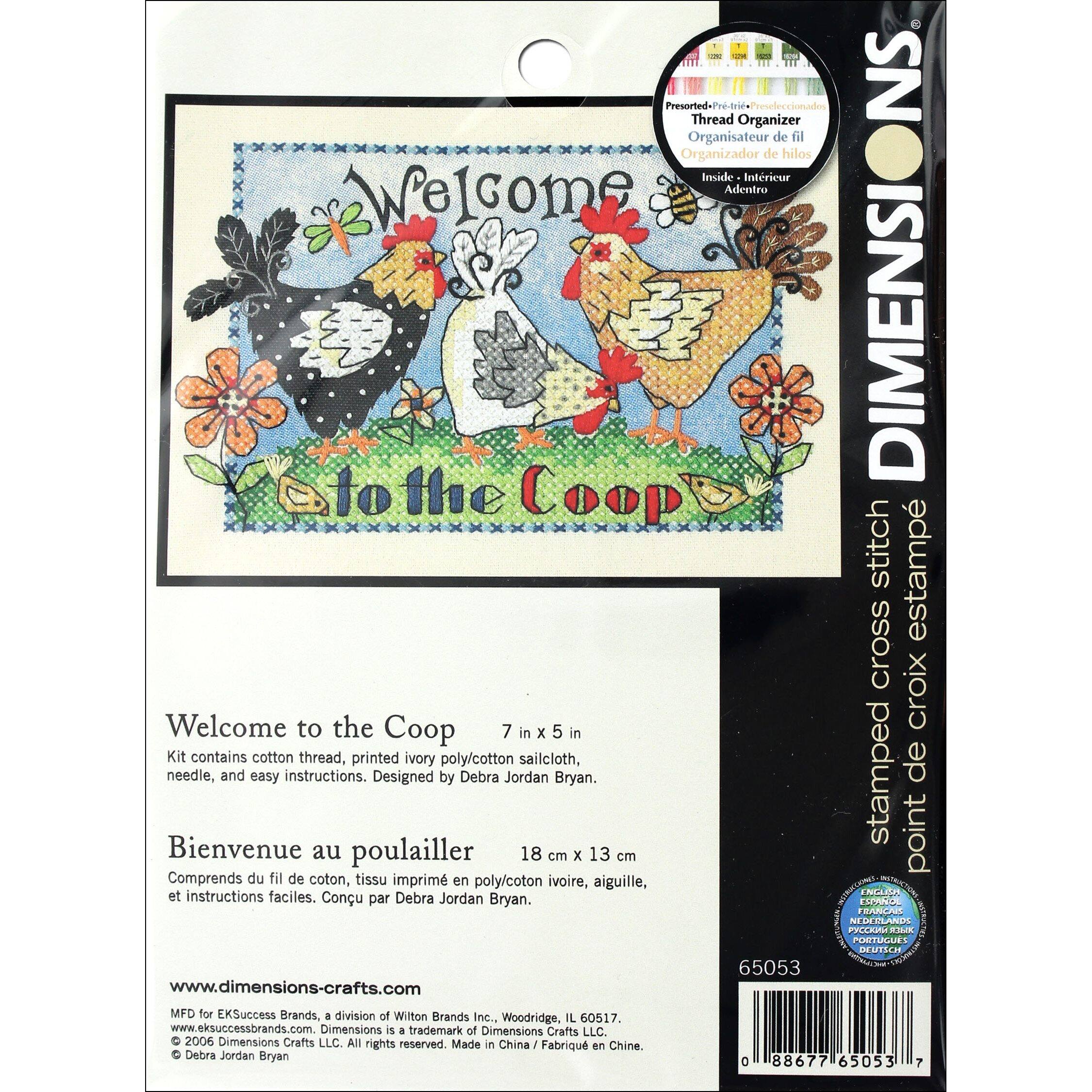 Dimensions Welcome To The Coop Cross Stitch Kit
