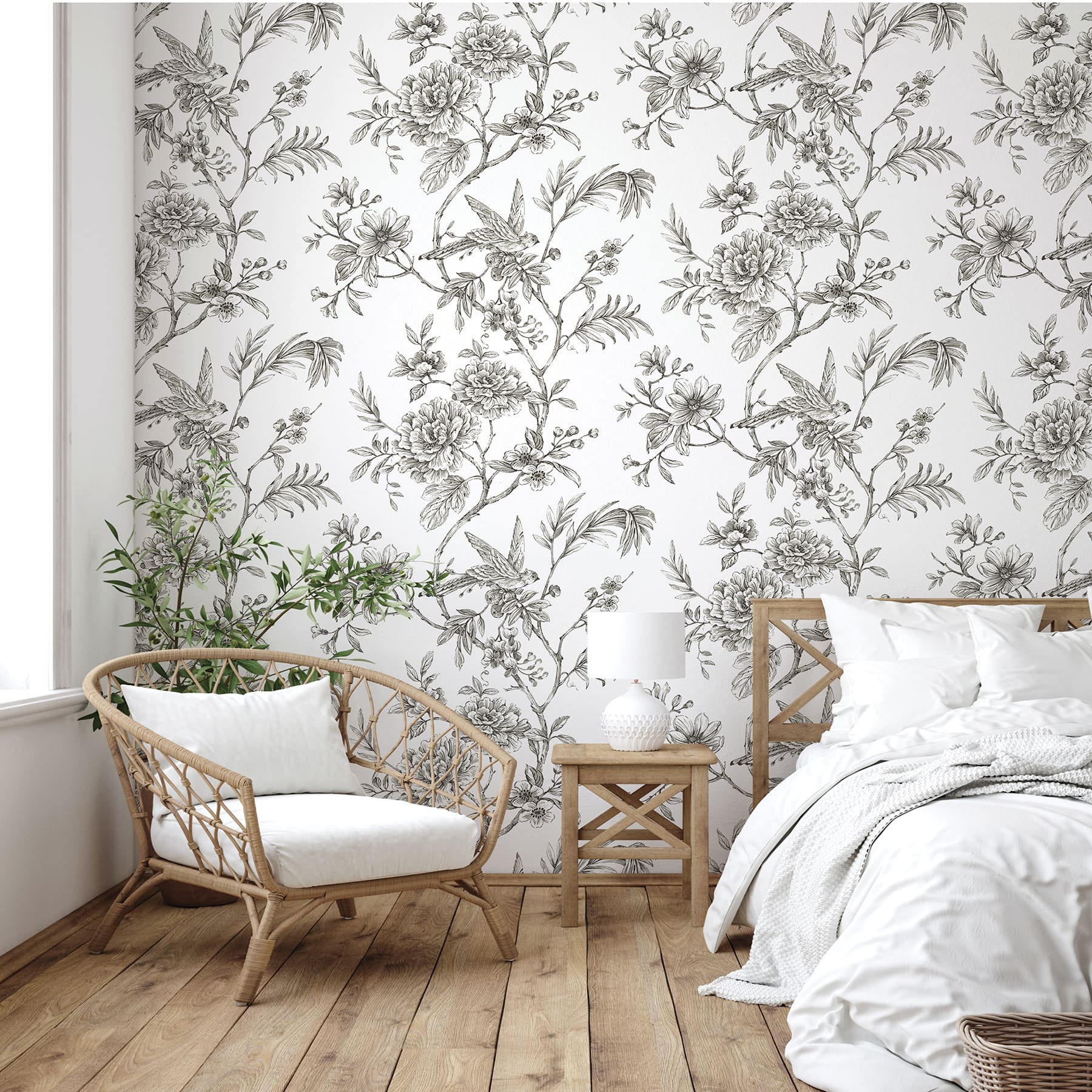 NuWallpaper Charcoal Longwood Peel &#x26; Stick Wallpaper