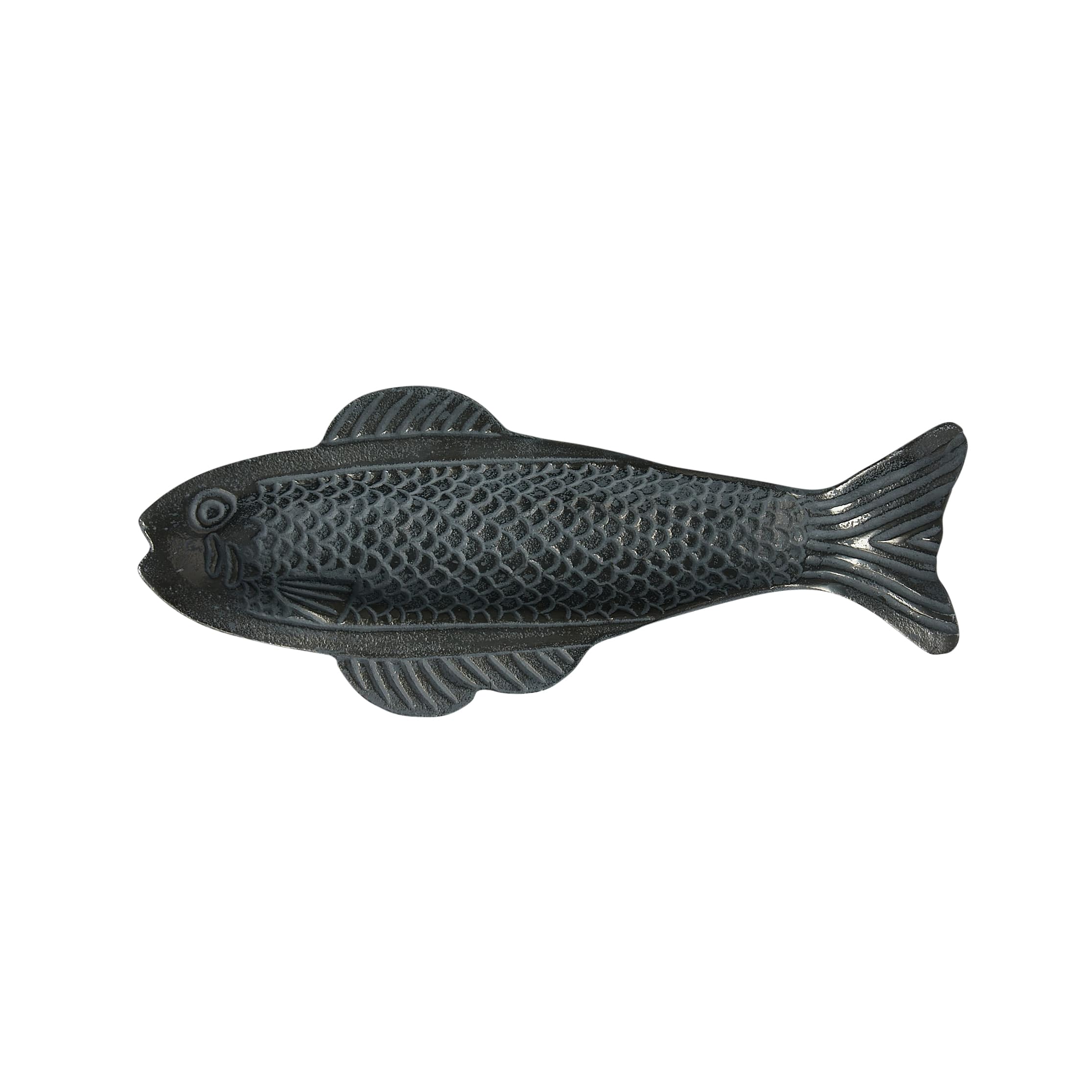 Hello Honey® 14" Antique Gray Aluminum Fish-Shaped Serving Dish