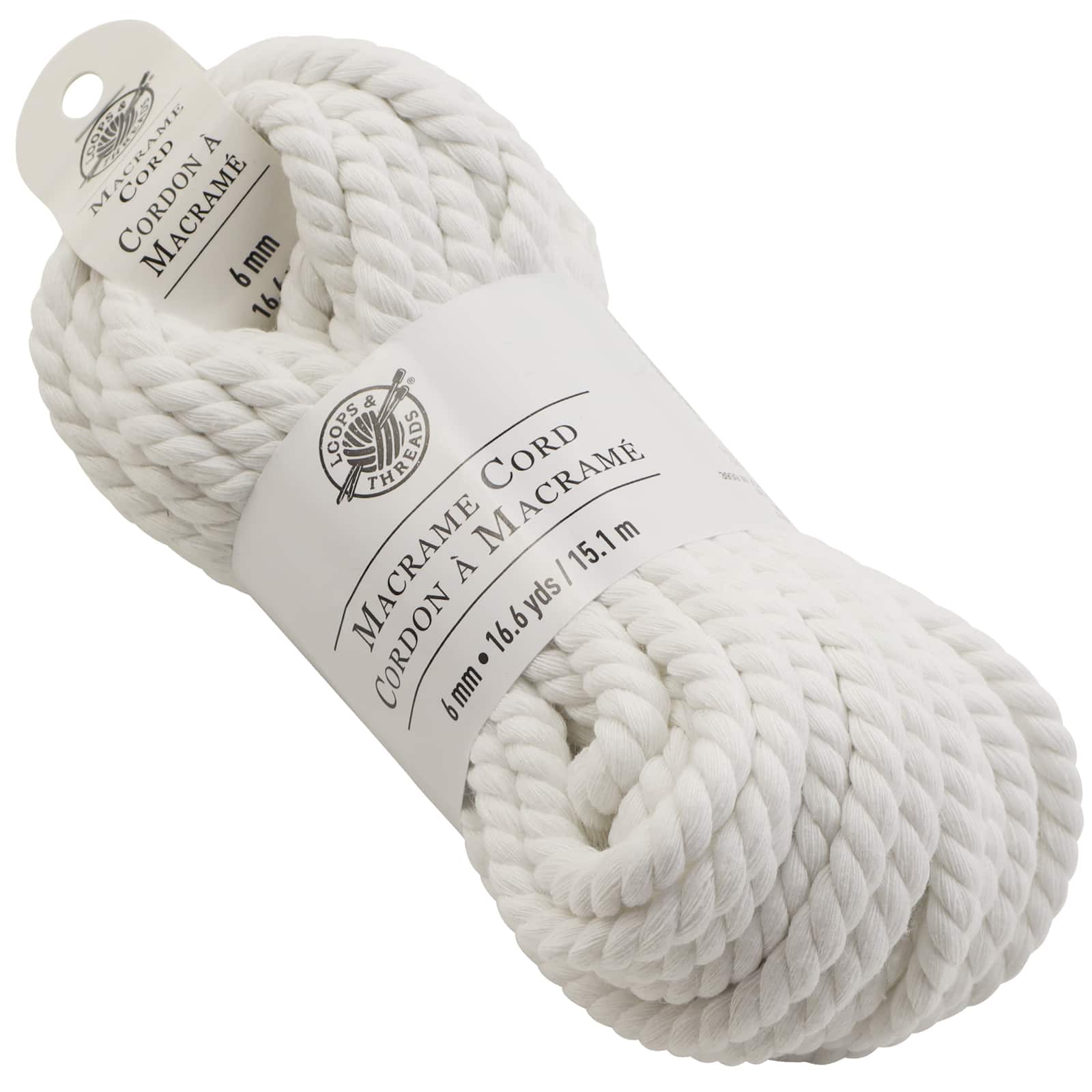 12 Pack: Macramé Cotton Cord by Loops & Threads®, 50ft.