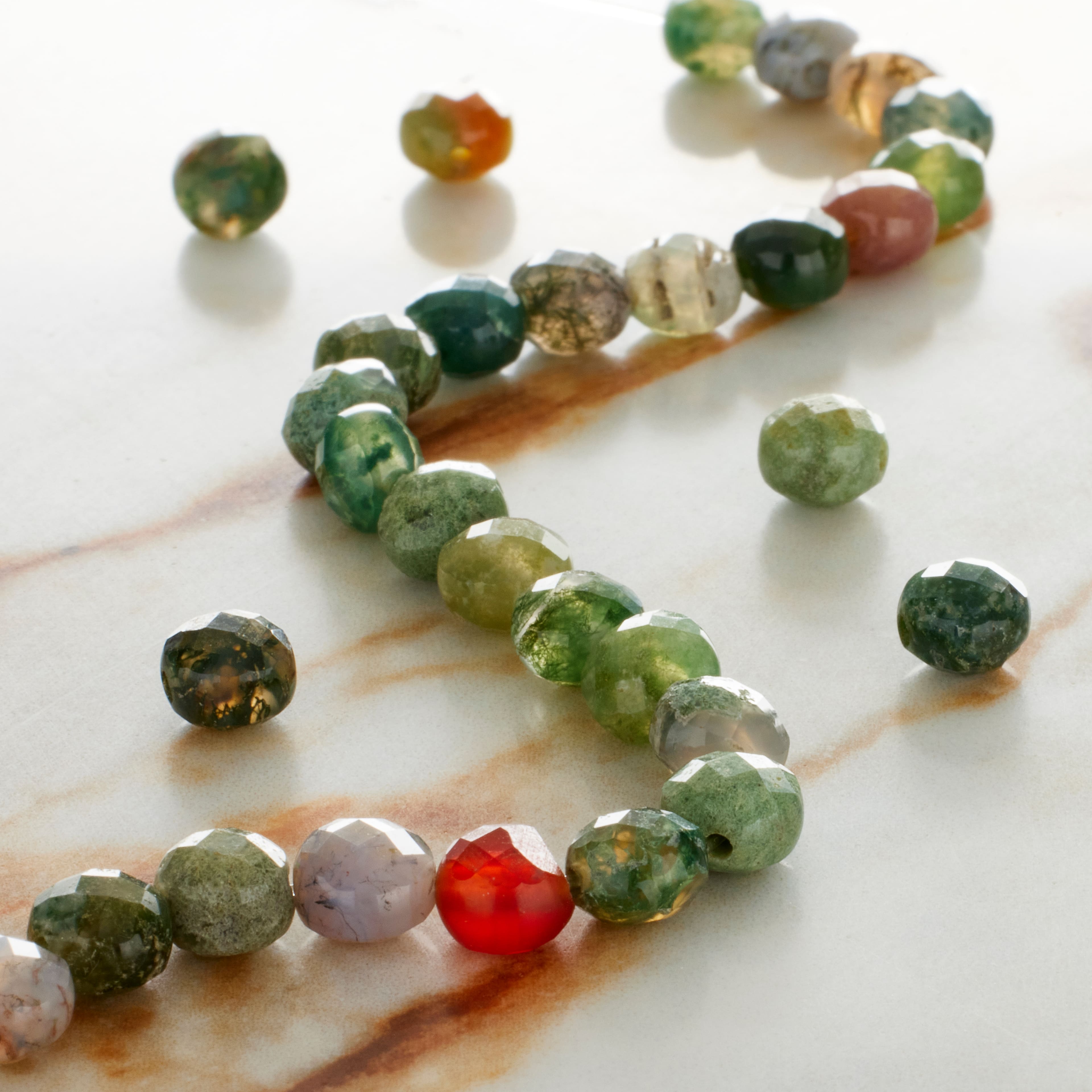 Jasper Facet Coin Beads, 6mm by Bead Landing™