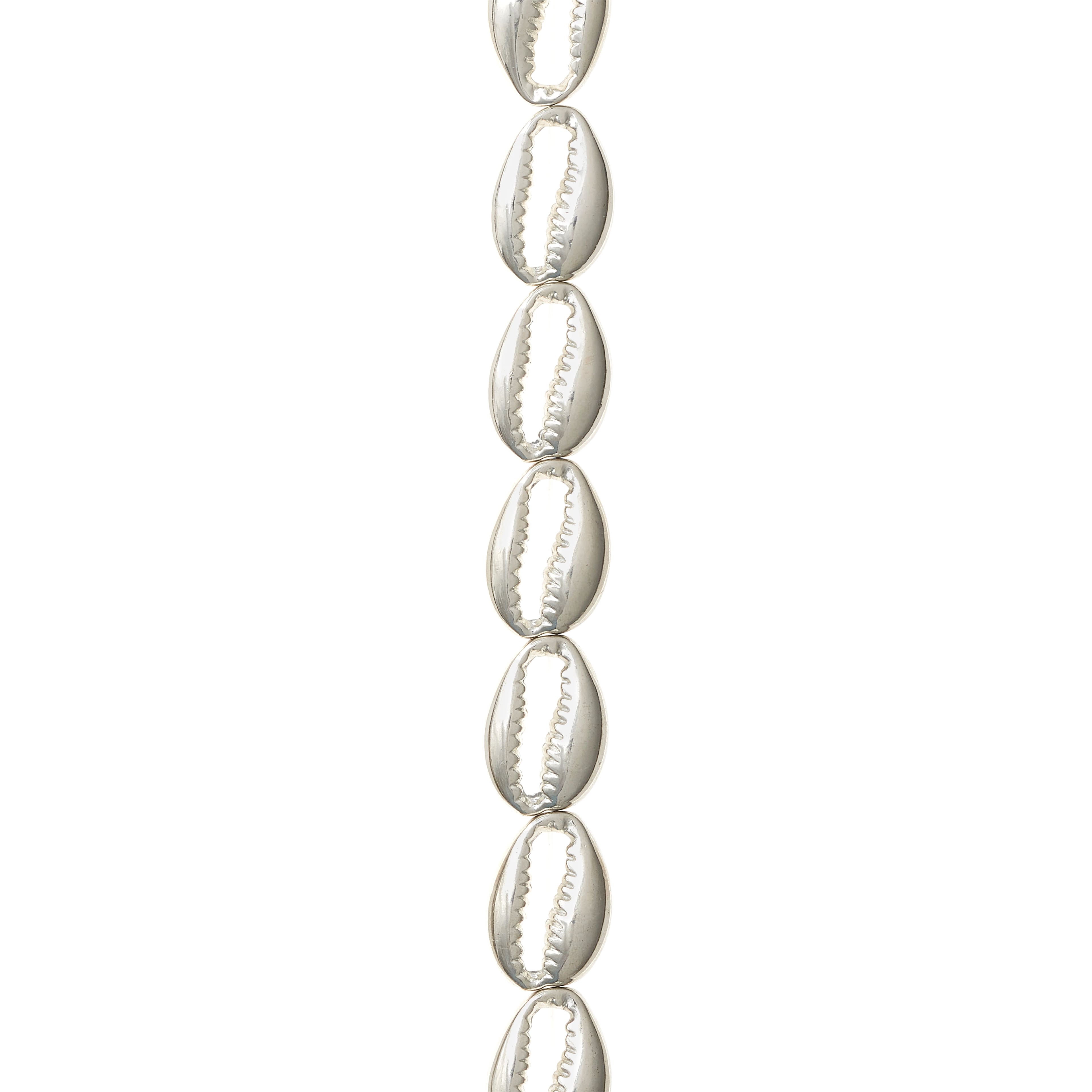 12 Packs: 11 ct. (132 total) Rhodium Zinc Alloy Cowry Shell, 17mm by Bead Landing&#xAE;