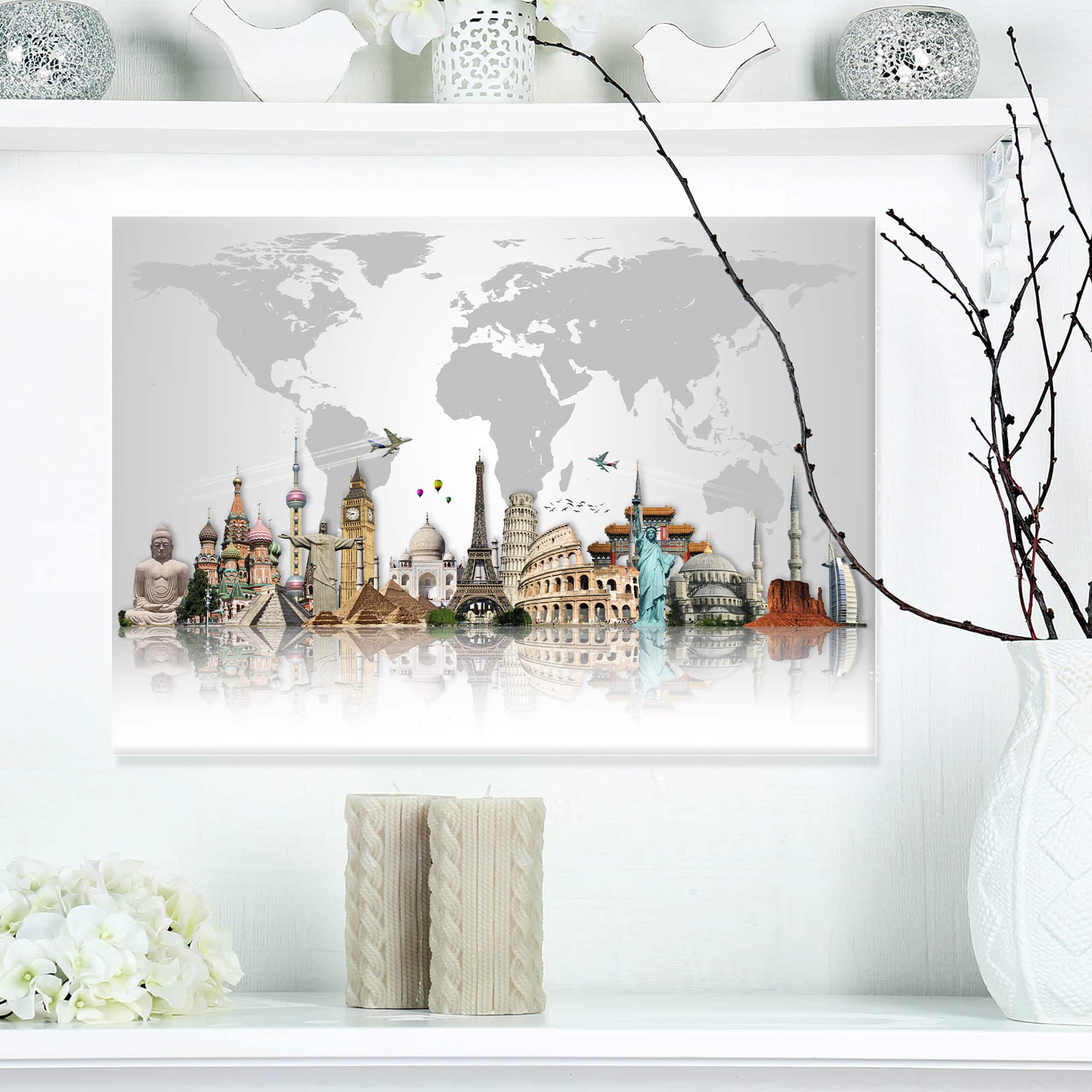Designart - Famous Monuments Across World - Canvas Art Print