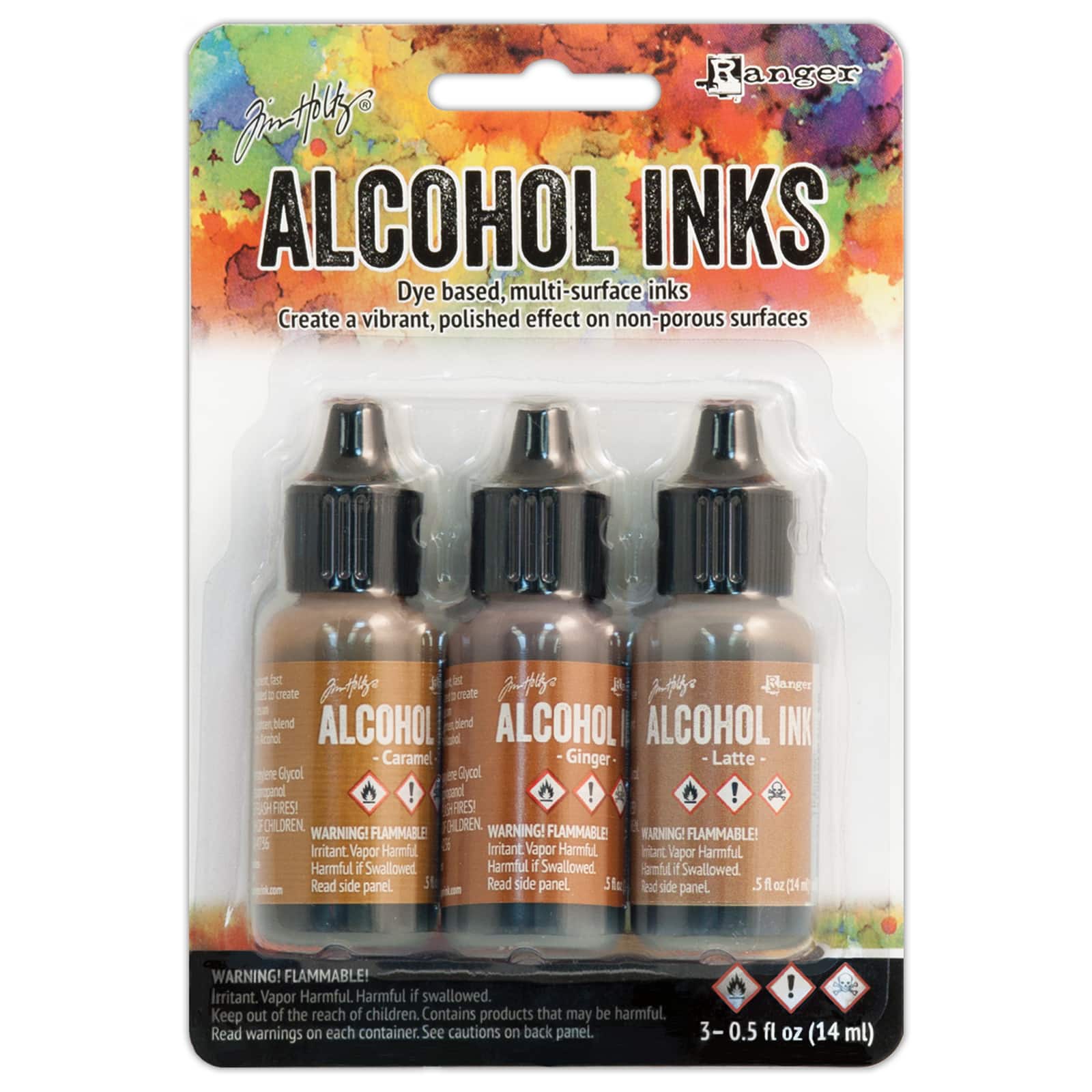 6 Packs: 3 ct. (18 total) Tim Holtz&#xAE; Alcohol Ink Set, Cabin Cupboard