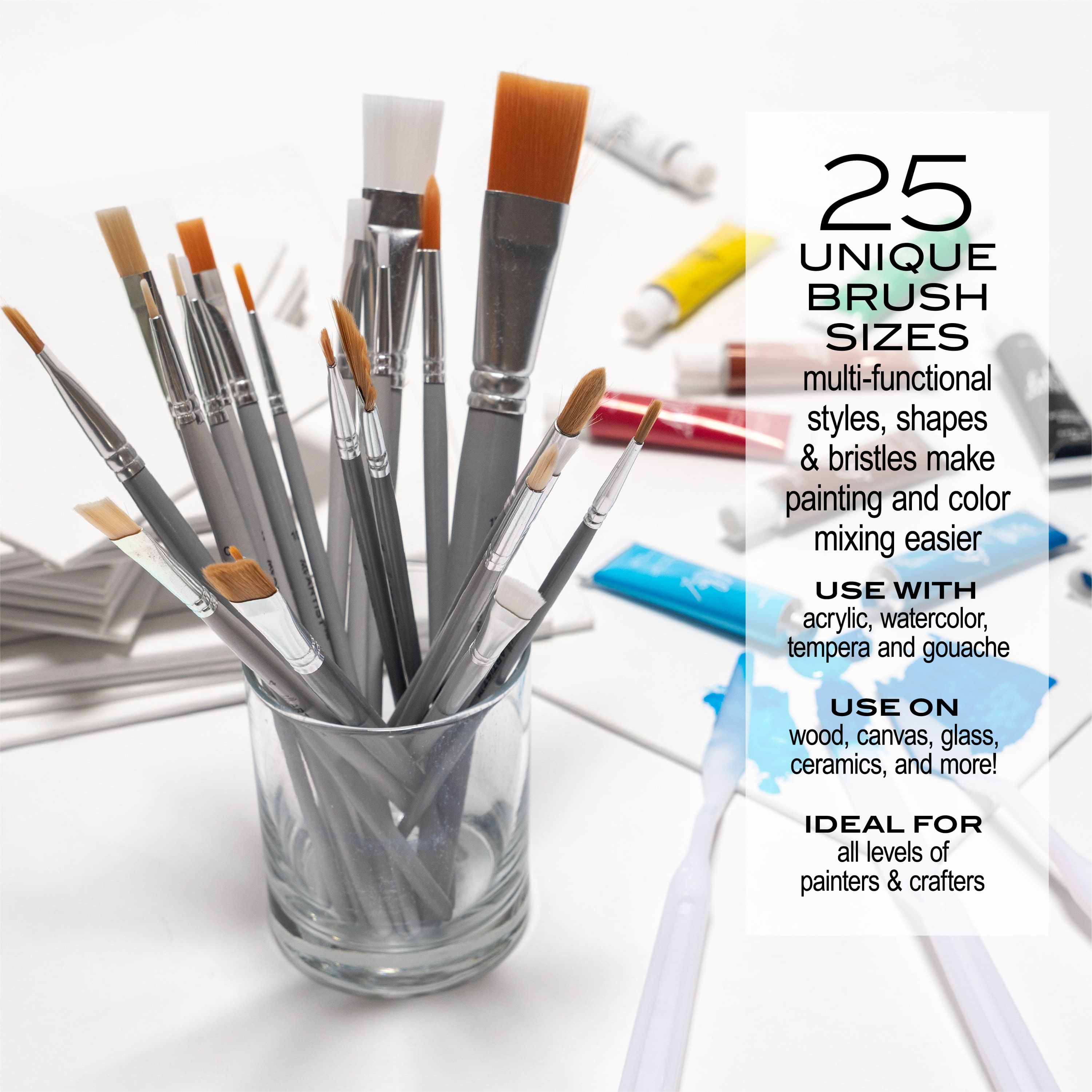 Hello, Artist!&#xAE; 25-Piece Artist Brush Value Pack