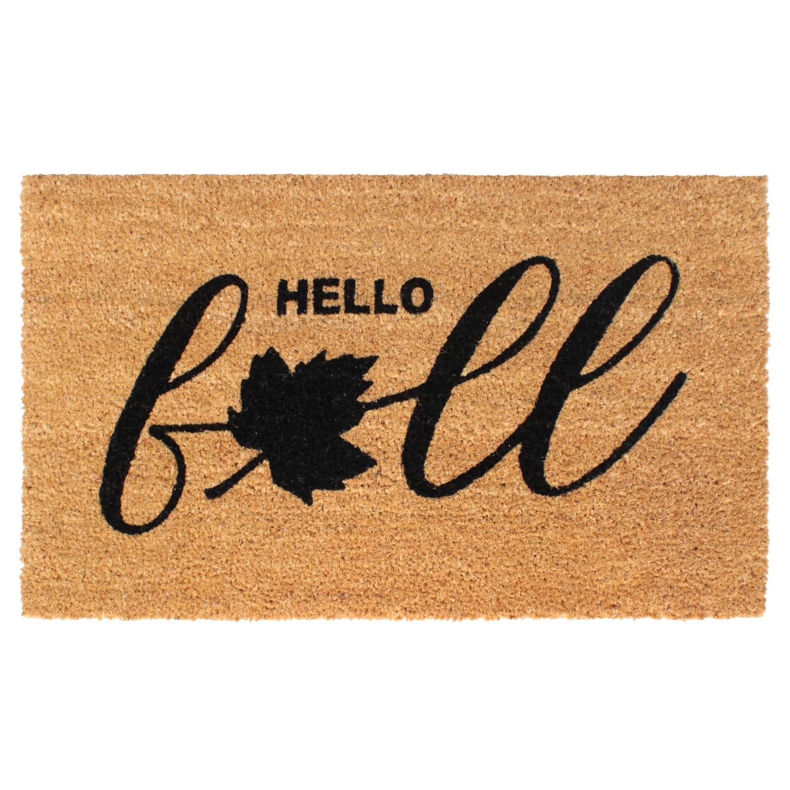 Black Hello Doormat