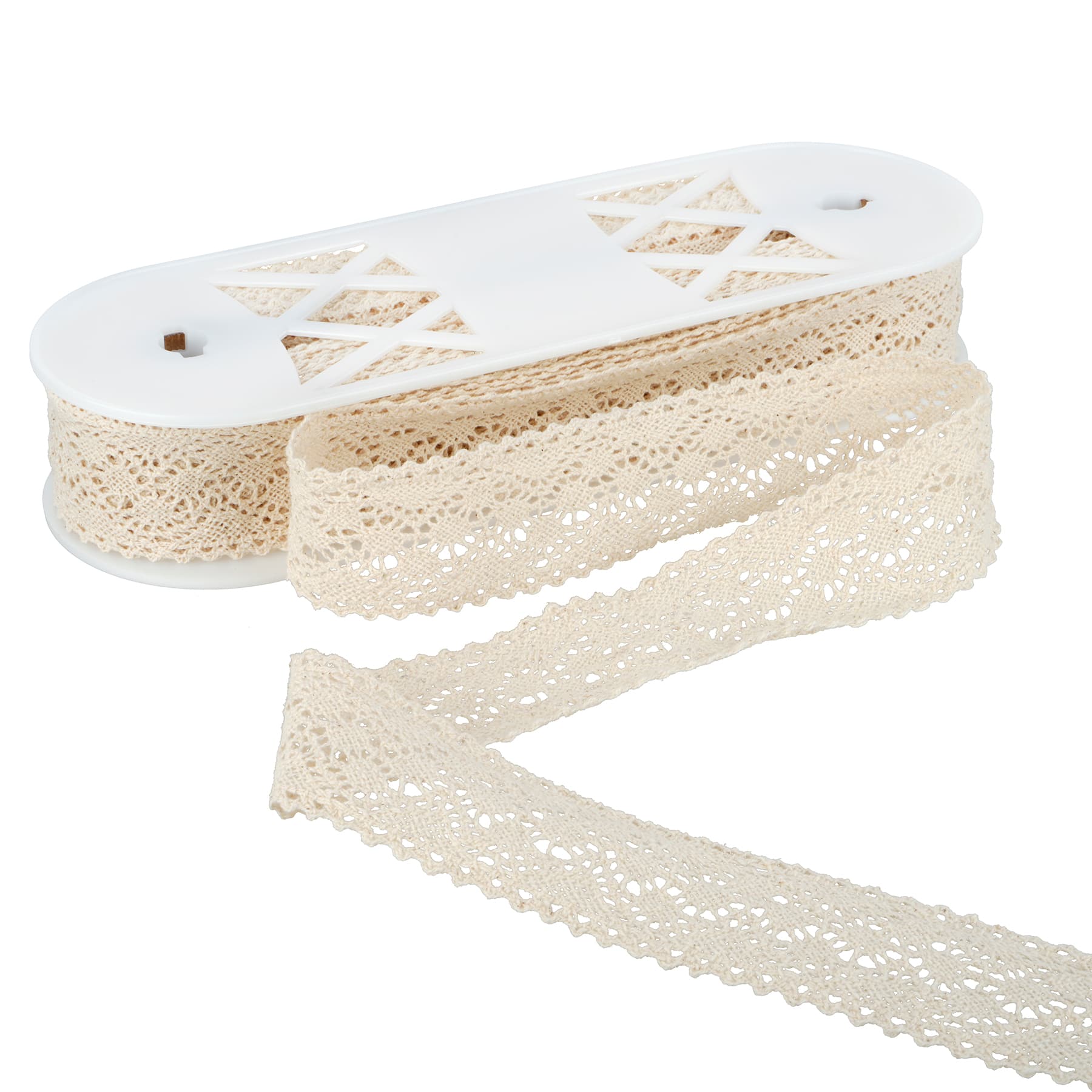 1.7&#x22; Scalloped Ivory Crochet Lace Trim by Celebrate It&#xAE;