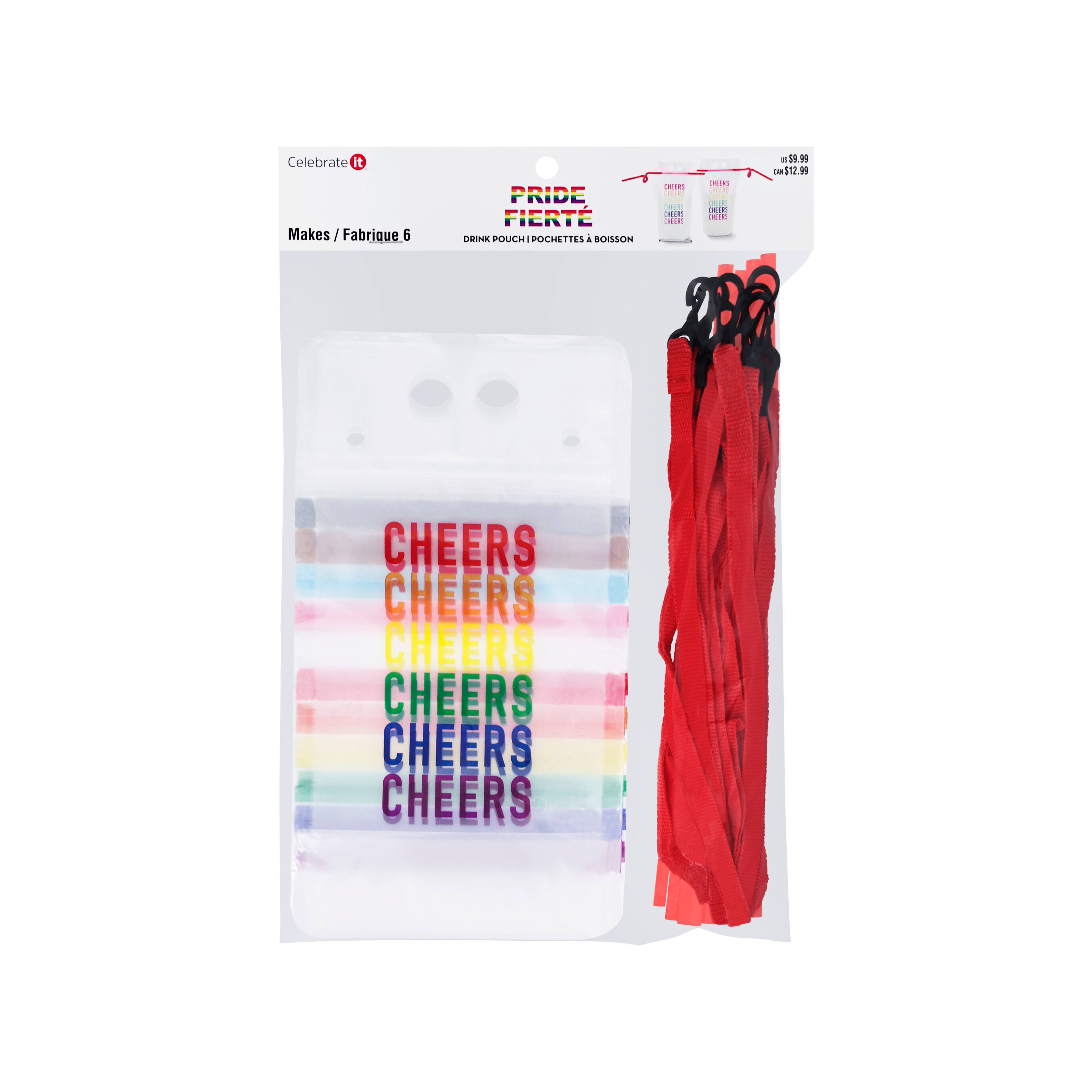 16.5oz. Pride Drink Pouches, 6ct. by Celebrate It™