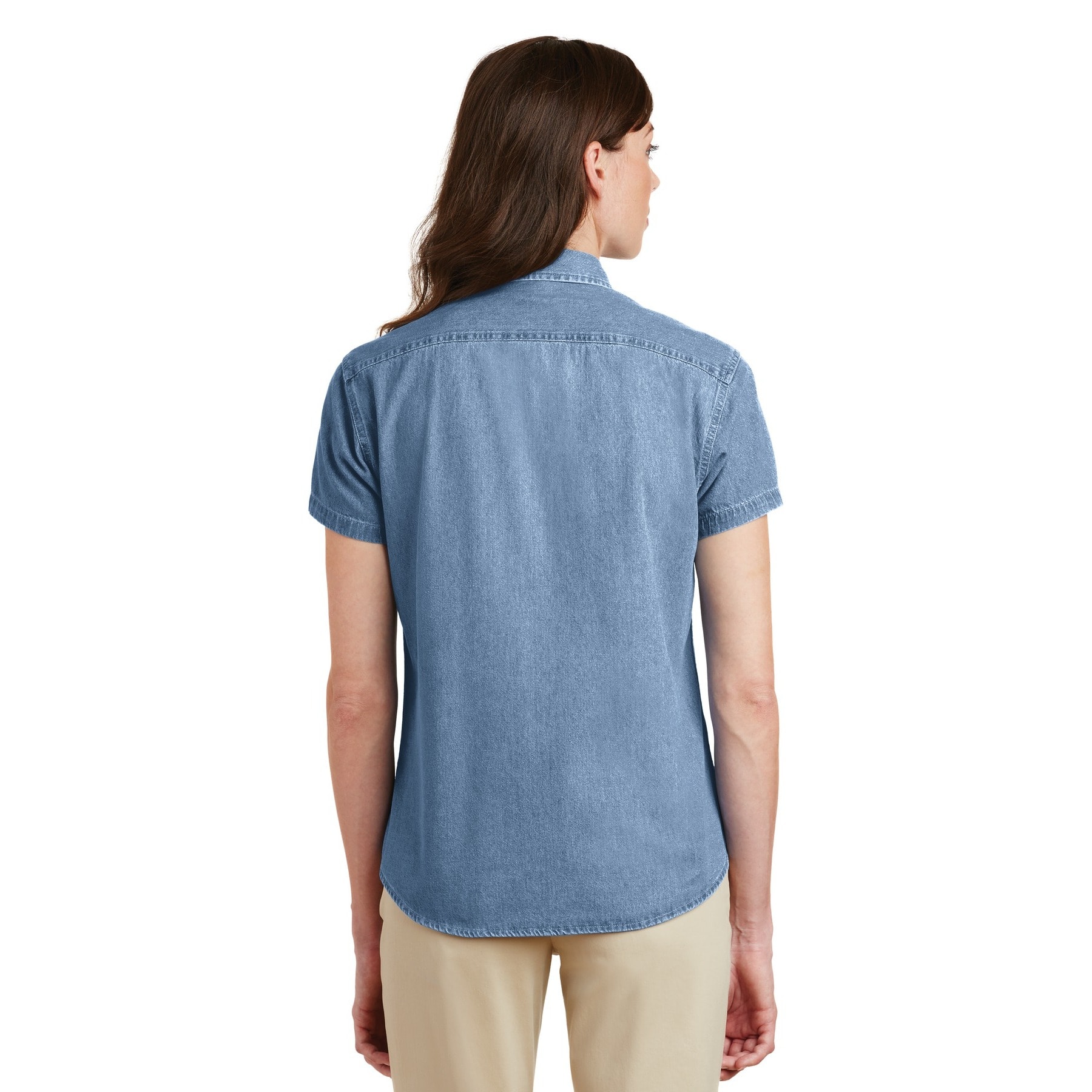 Port & Company® Ladies Short Sleeve Value Denim Shirt
