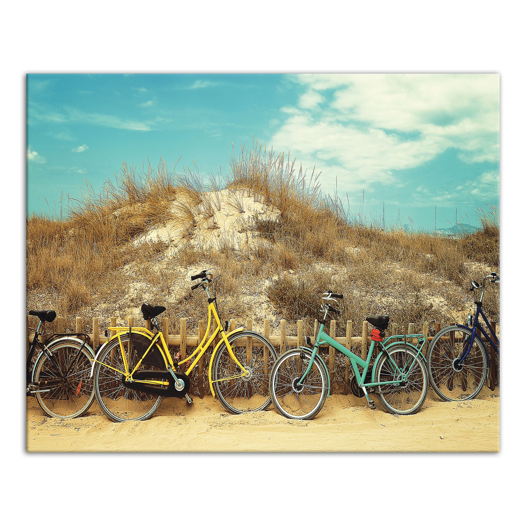 Beach Bikes 20" x 16" Canvas Wall Art