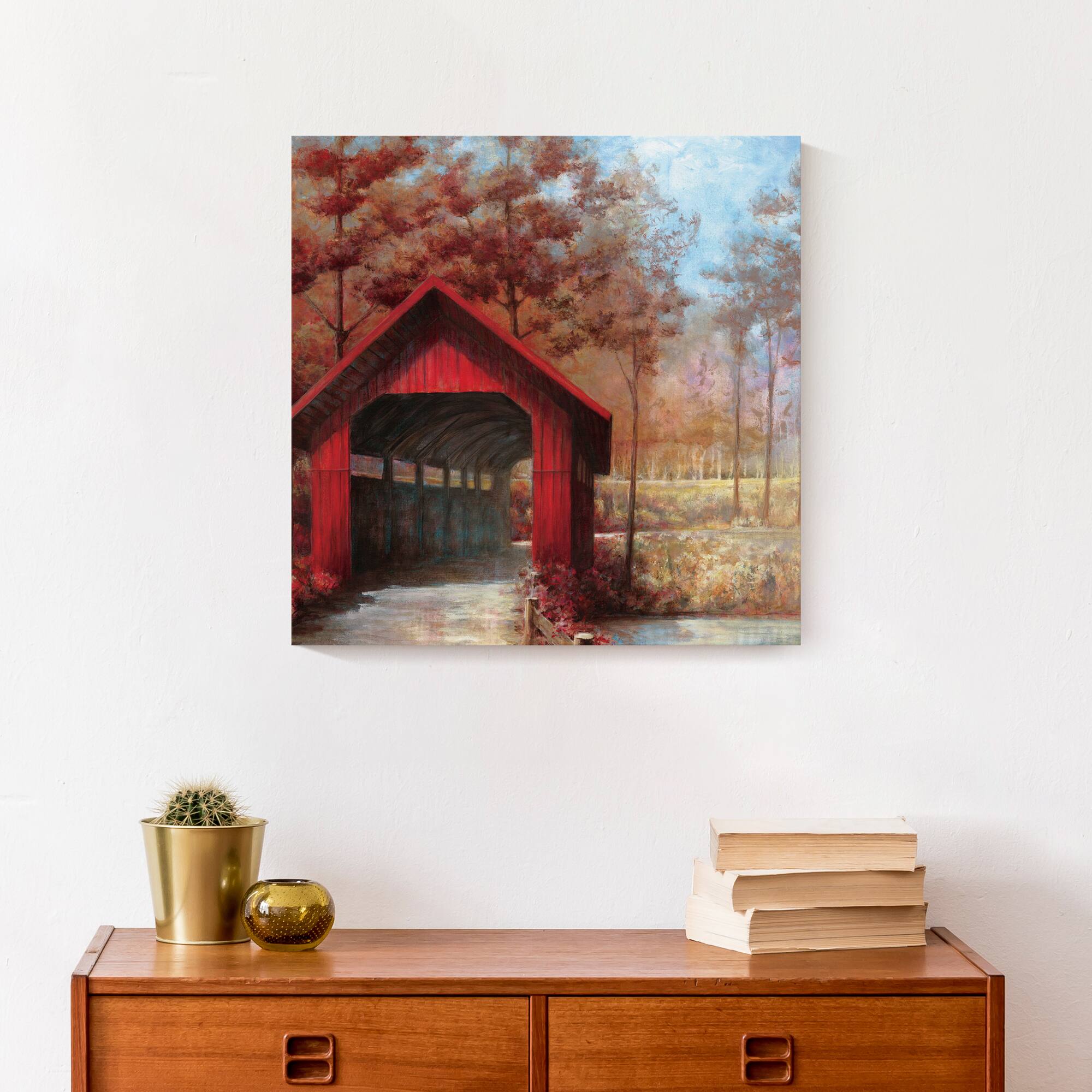 Covered Bridge Canvas Wall Art