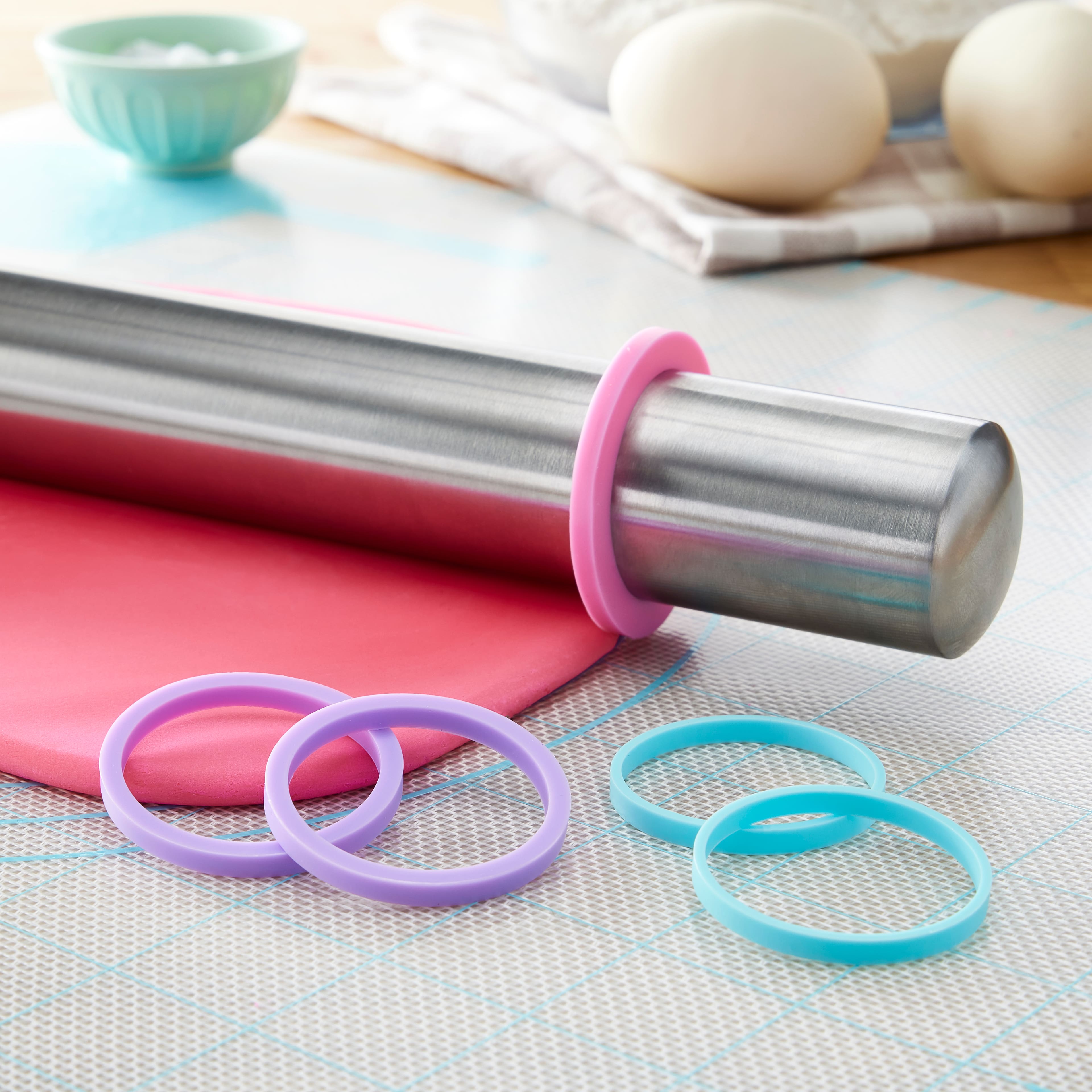 Fondant Silicone Rolling Pin Guide Ring Set by Celebrate It®