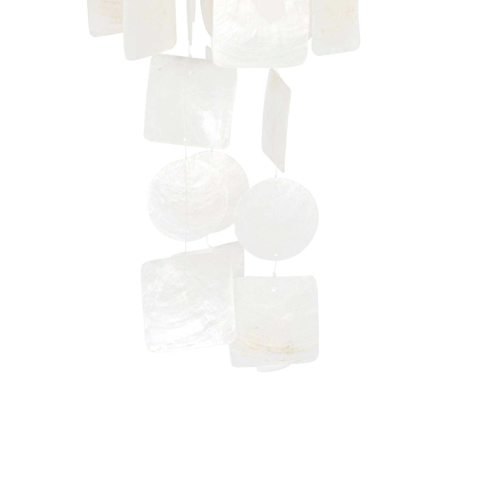 White Capiz shell Coastal Windchime, 20&#x22;