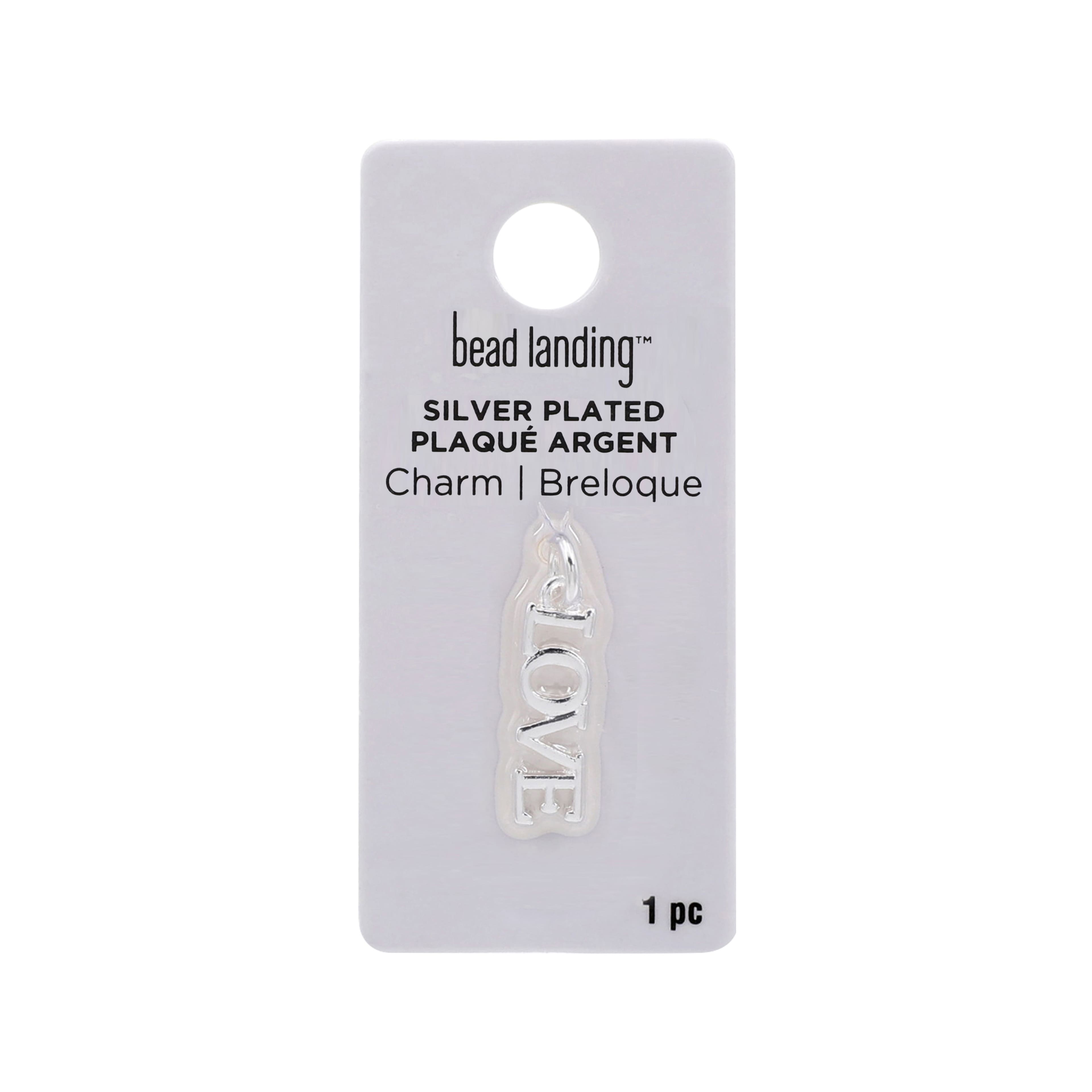 12 Pack: Silver Plated Love Charm by Bead Landing™