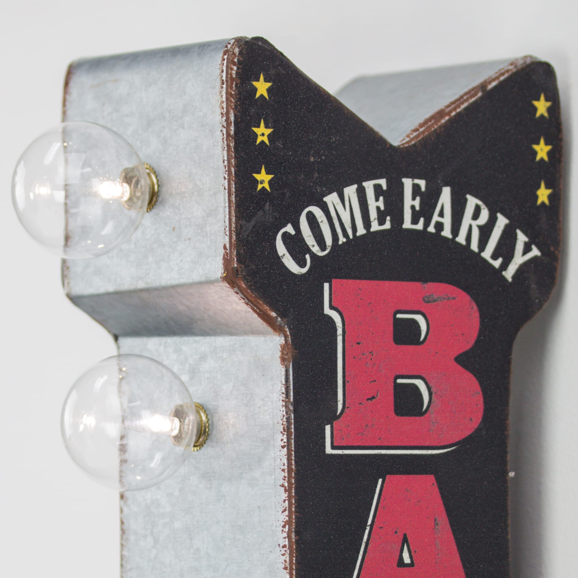 Vintage Bar Mini Metal LED Marquee Arrow Wall Sign