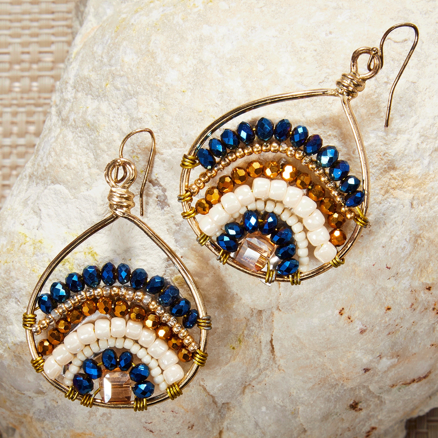 Wire bead earrings deals