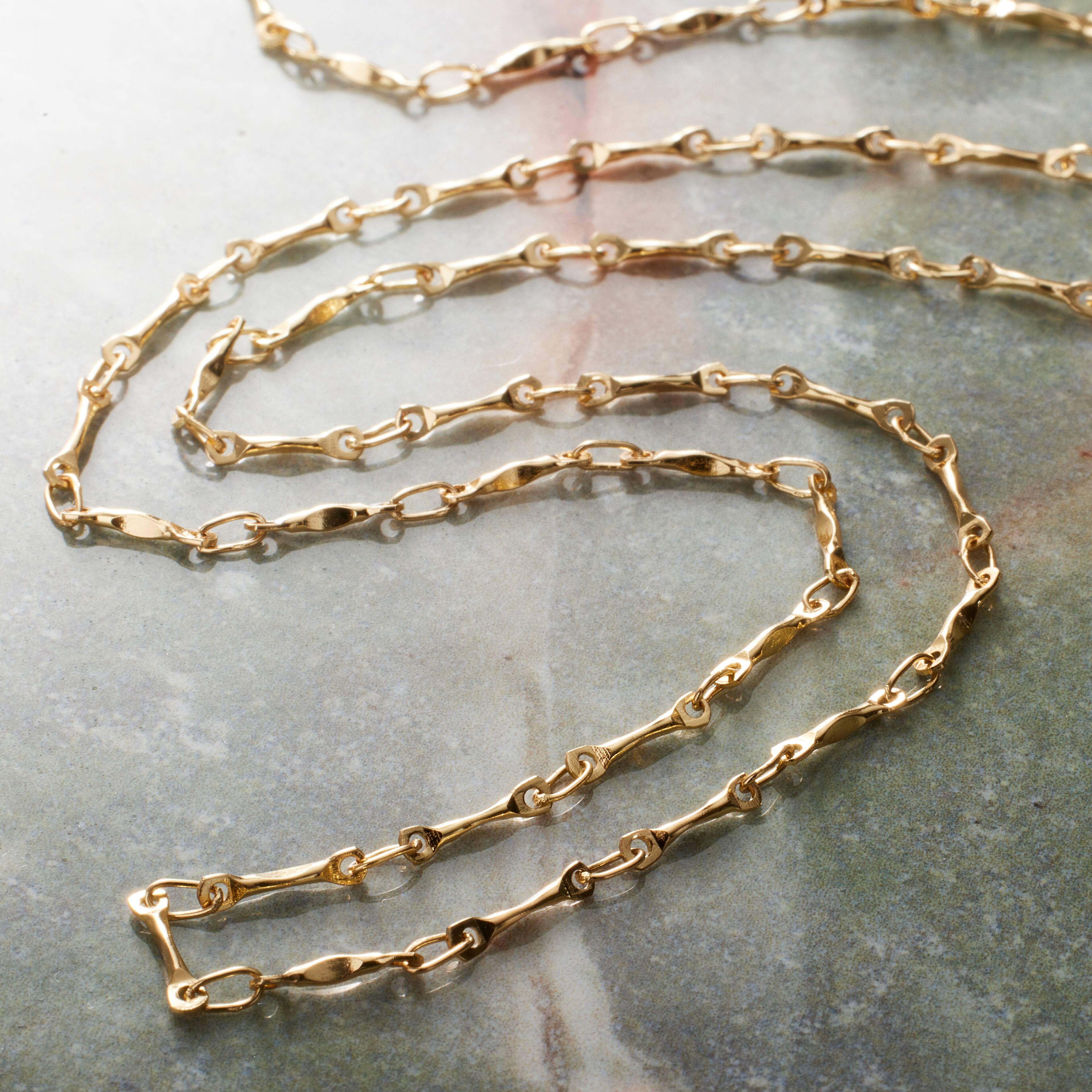 12 Pack: 36" Gold Bar Chain by Bead Landing™