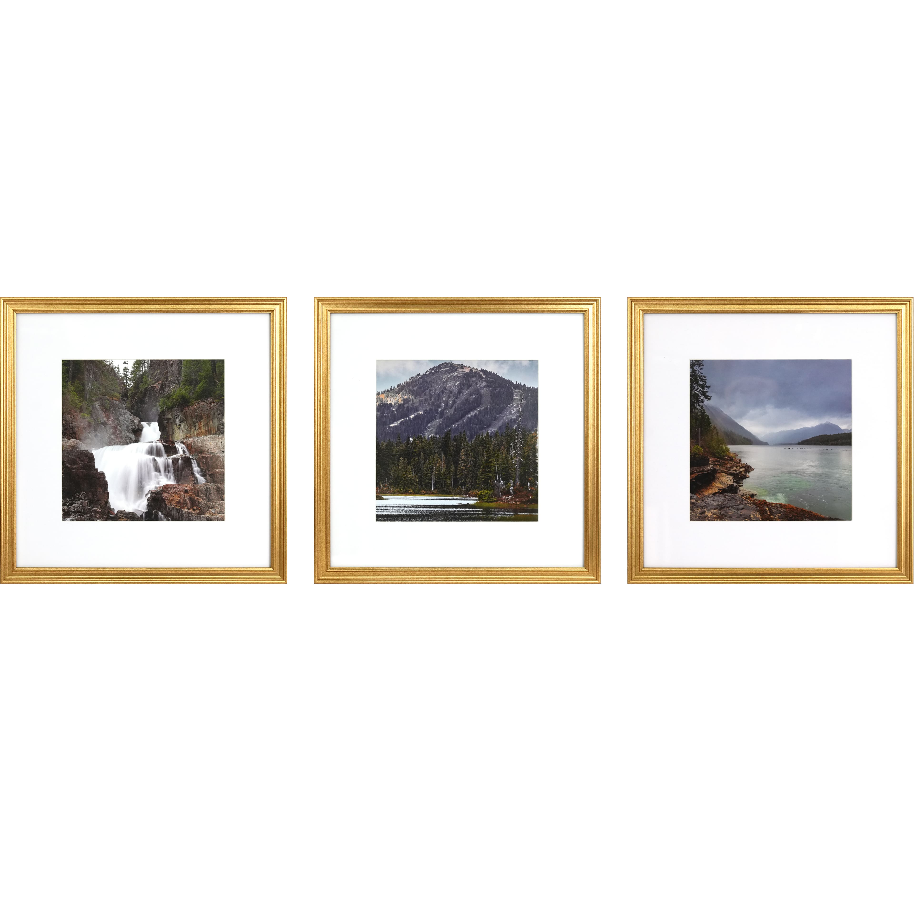 6 Packs: 3 ct. (18 total) Gallery&#x2122; Gold Frame with Mat by Studio D&#xE9;cor&#xAE;