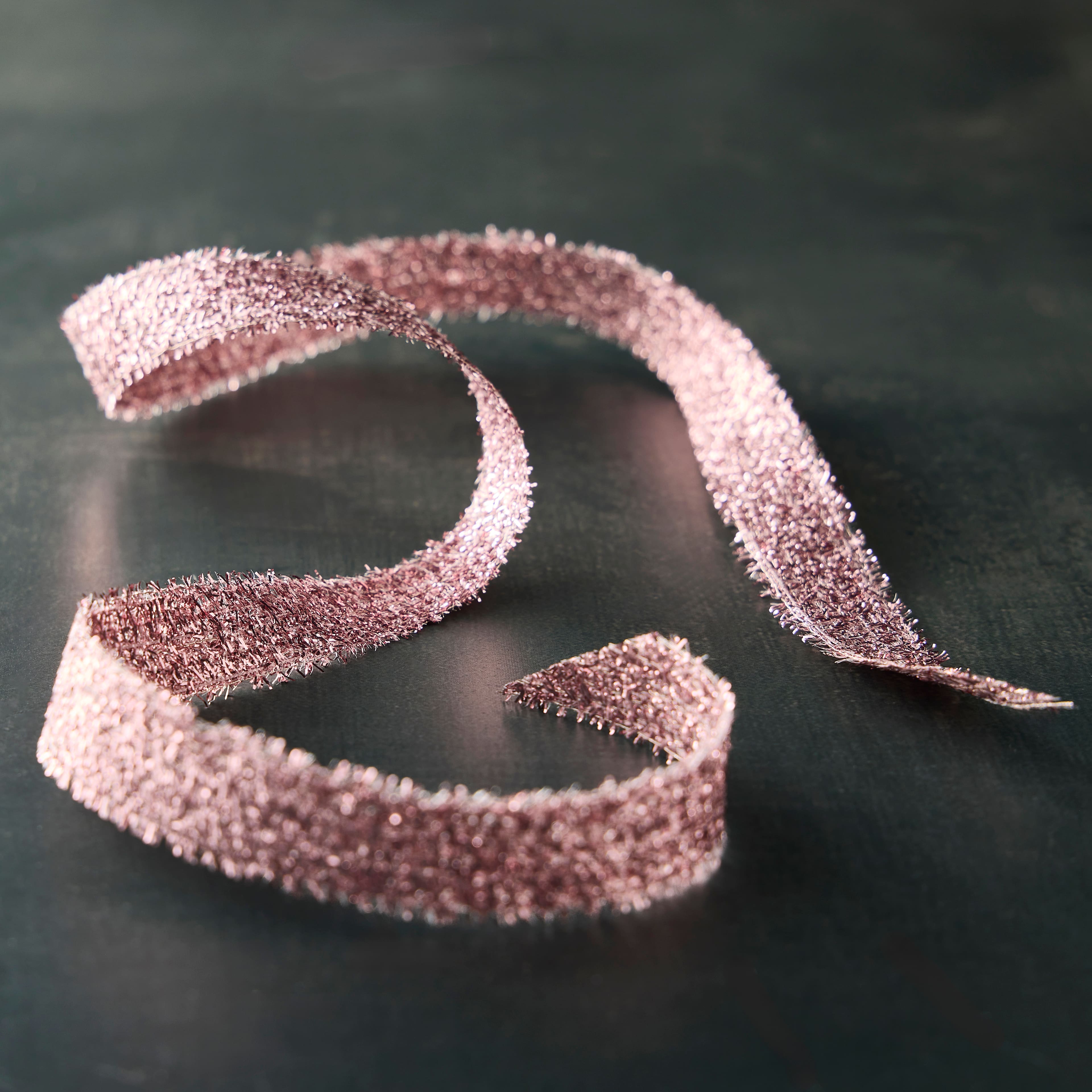 5/8&#x22; x 5yd. Rosegold Metallic Ribbon by Celebrate It&#xAE; Classic