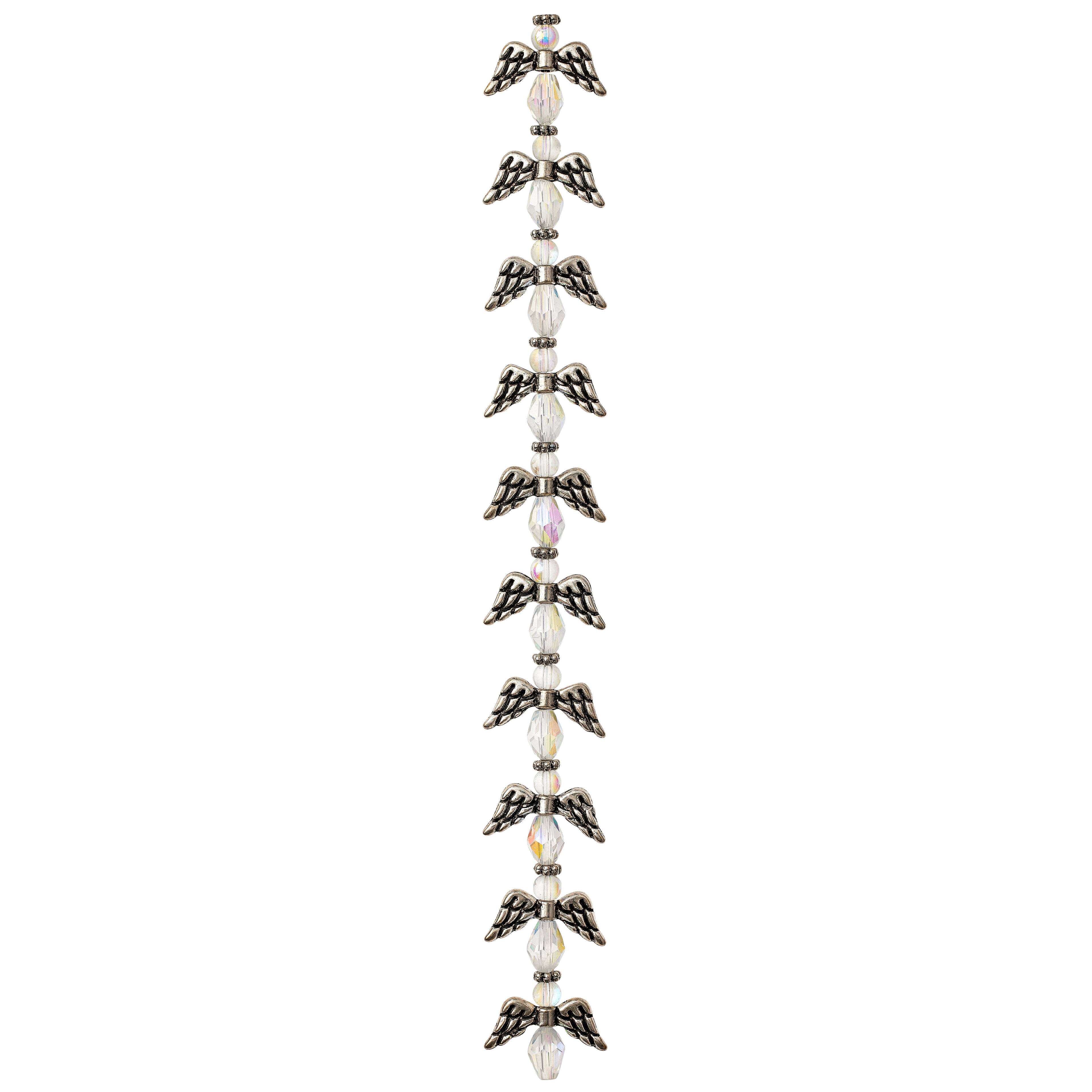 12 Pack: Glass &#x26; Metal Angel Beads by Bead Landing&#x2122;