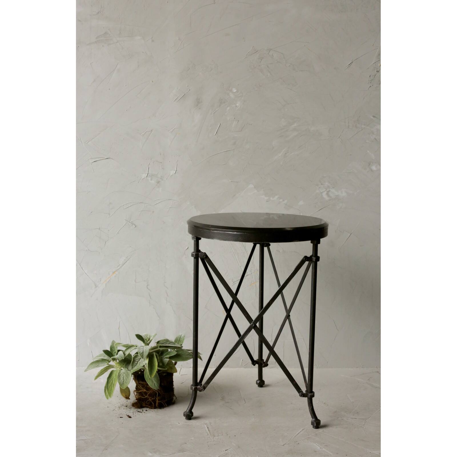 Hello Honey® 28'' Metal Table with Marble Top