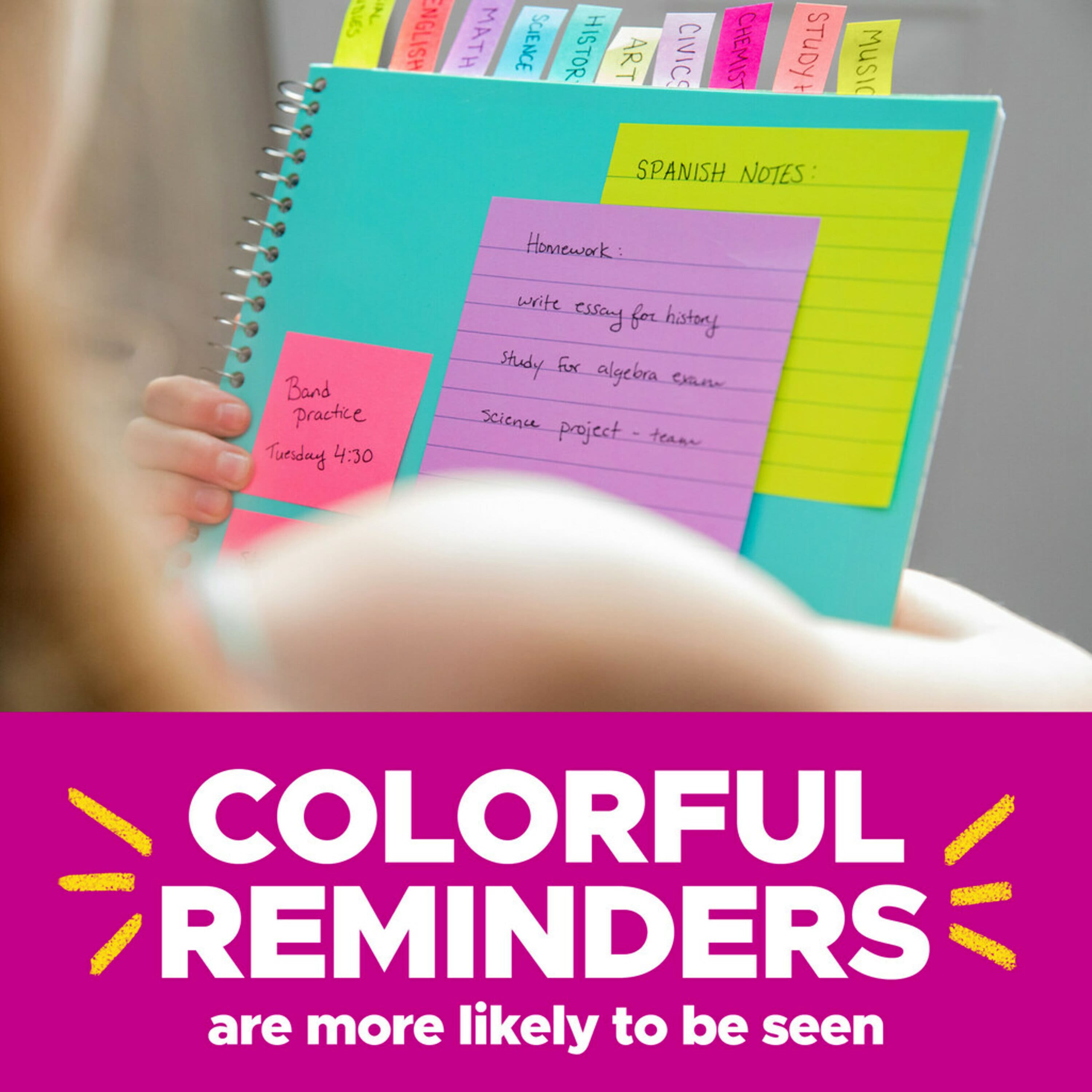 Post-It&#xAE; Energy Boost Collection Super Sticky Notes