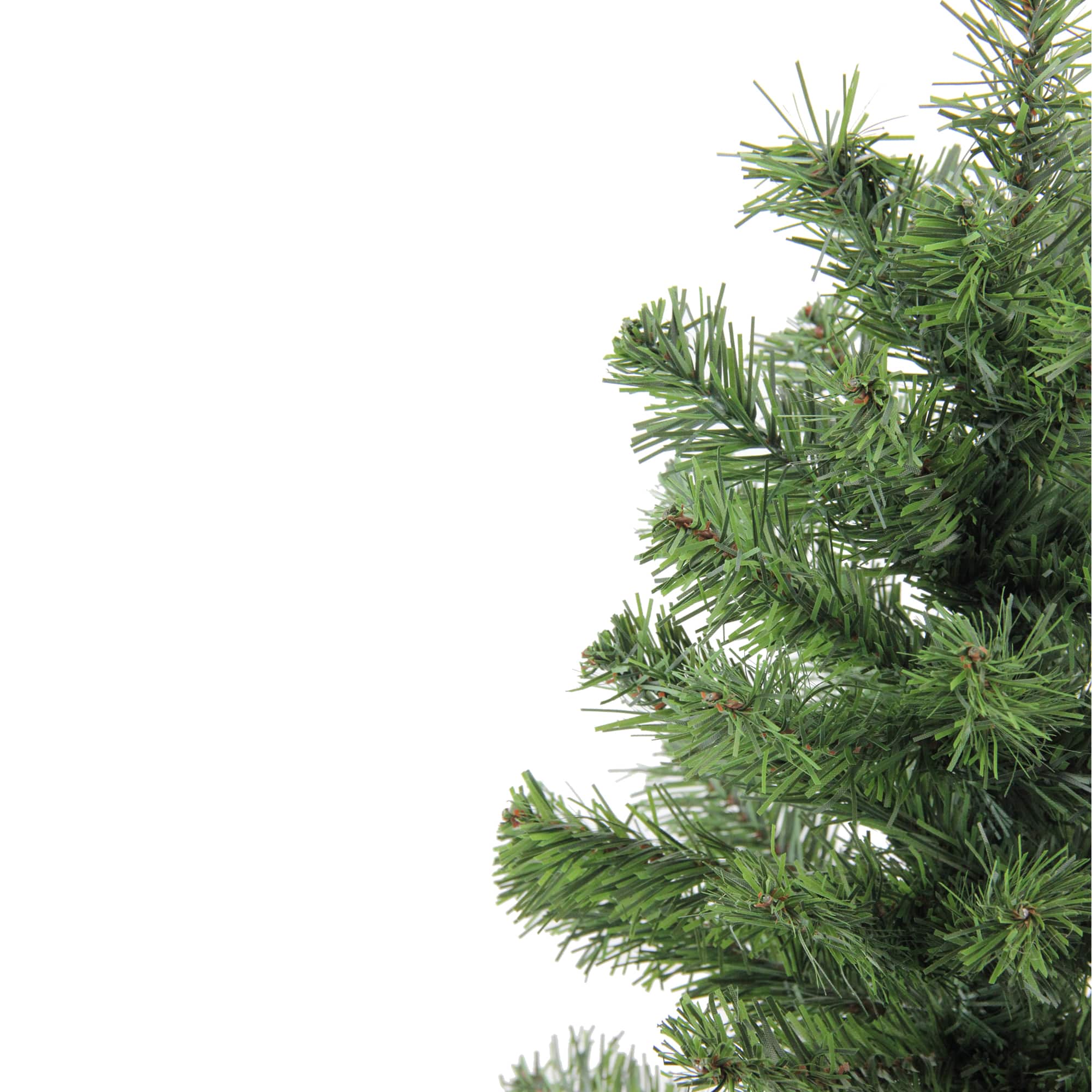 18&#x22; Unlit Mini Canadian Pine Medium Artificial Christmas Tree with Faux Wood Base