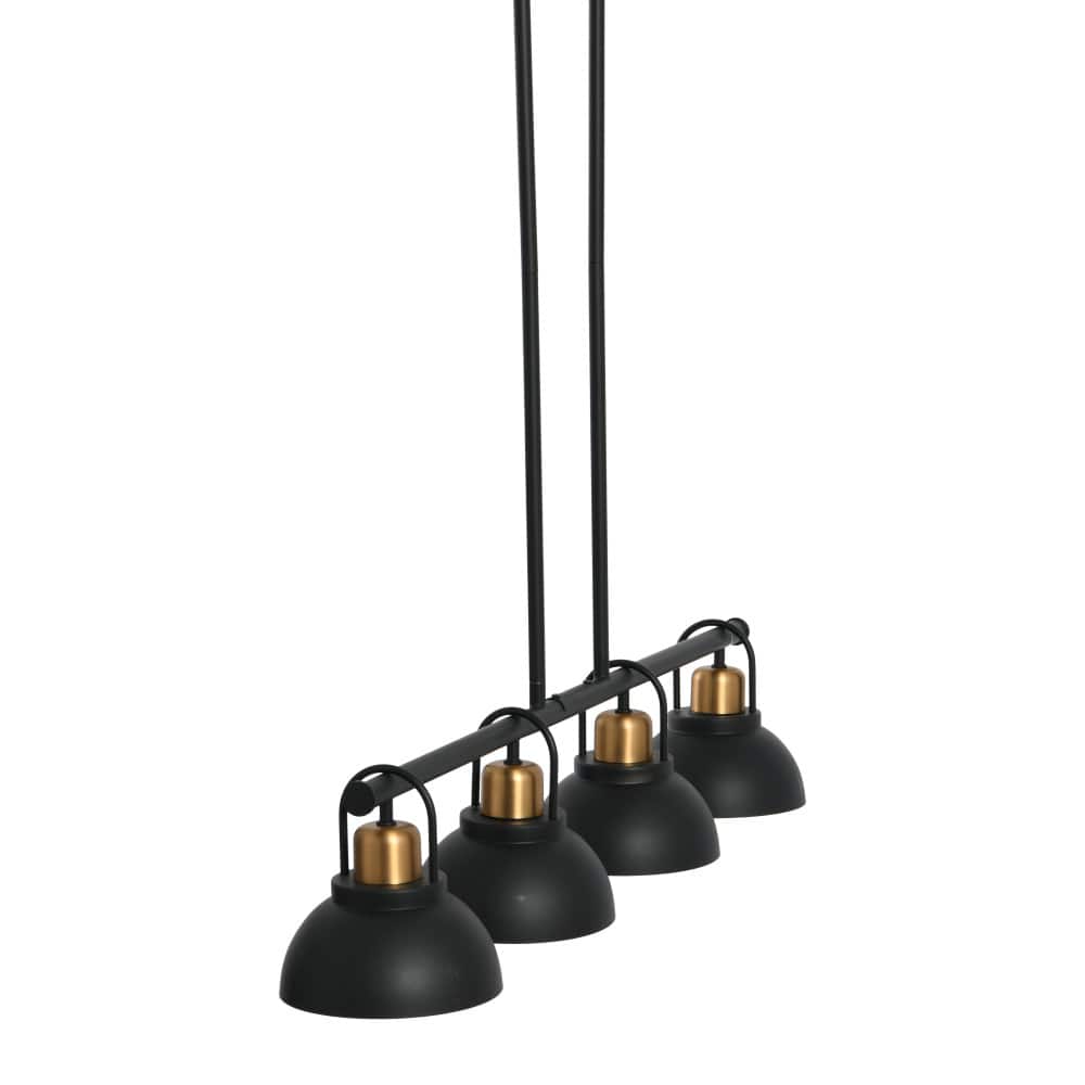 Hello Honey® Robert Stevenson Lighting Walsh Metal 4-Light Linear Chandelier with Shades