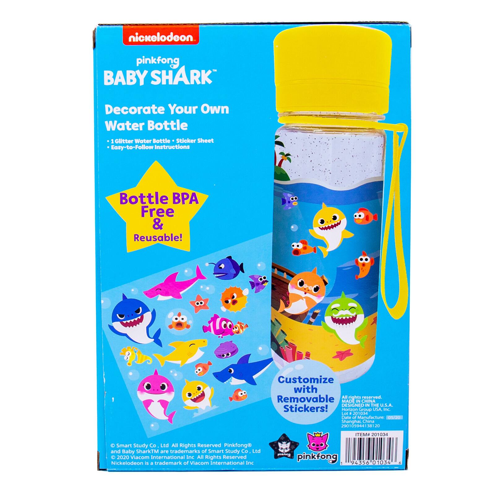 Baby Shark&#x2122; Decorate Your Own Water Bottle Kit