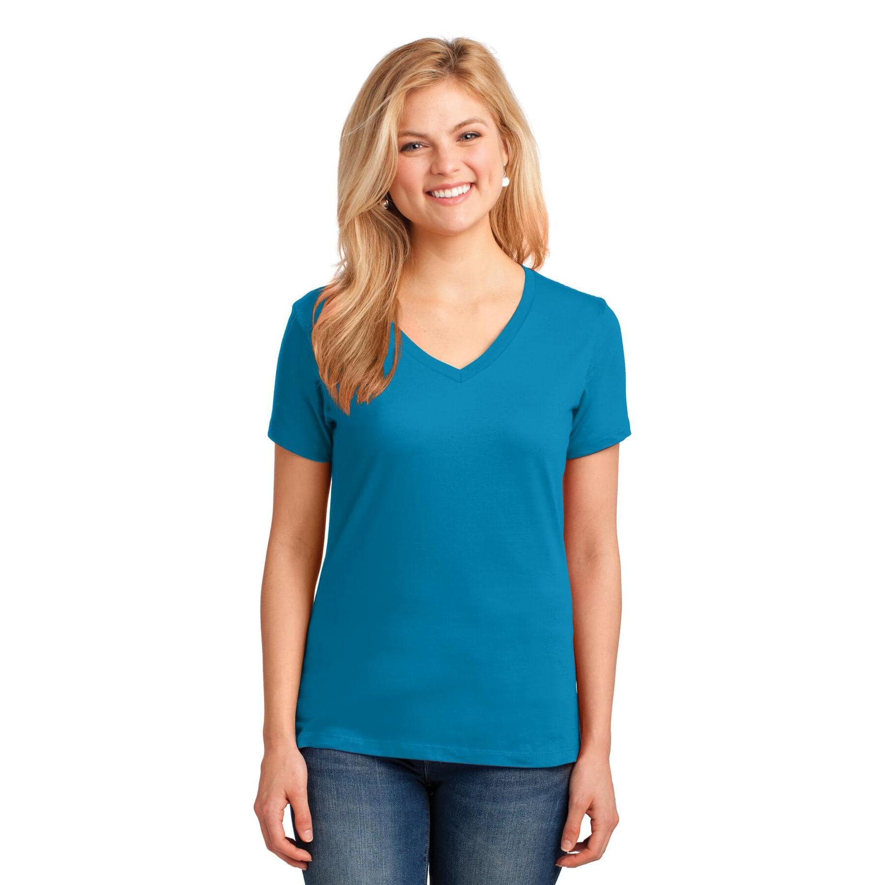 Port &#x26; Company&#xAE; Ladies Core Cotton V-Neck Tee