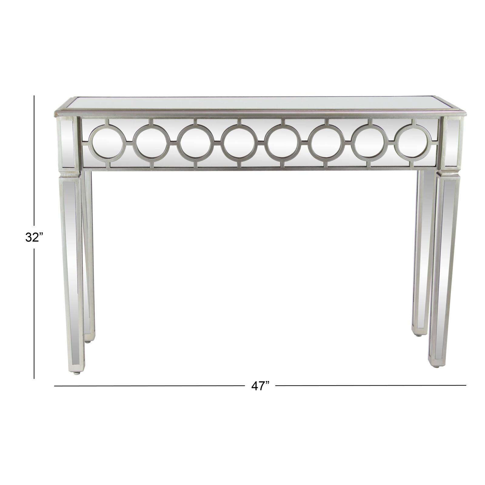 Silver Glam Wood Console Table, 32" x 47"