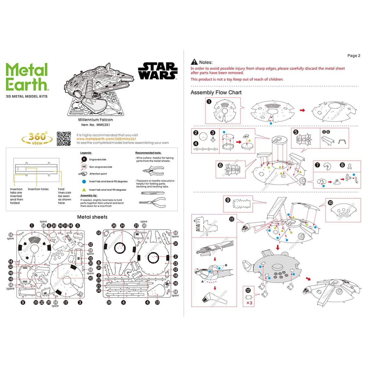 Metal Earth&#xAE; Star Wars&#x2122; Millennium Falcon&#x2122; Steel Model Kit