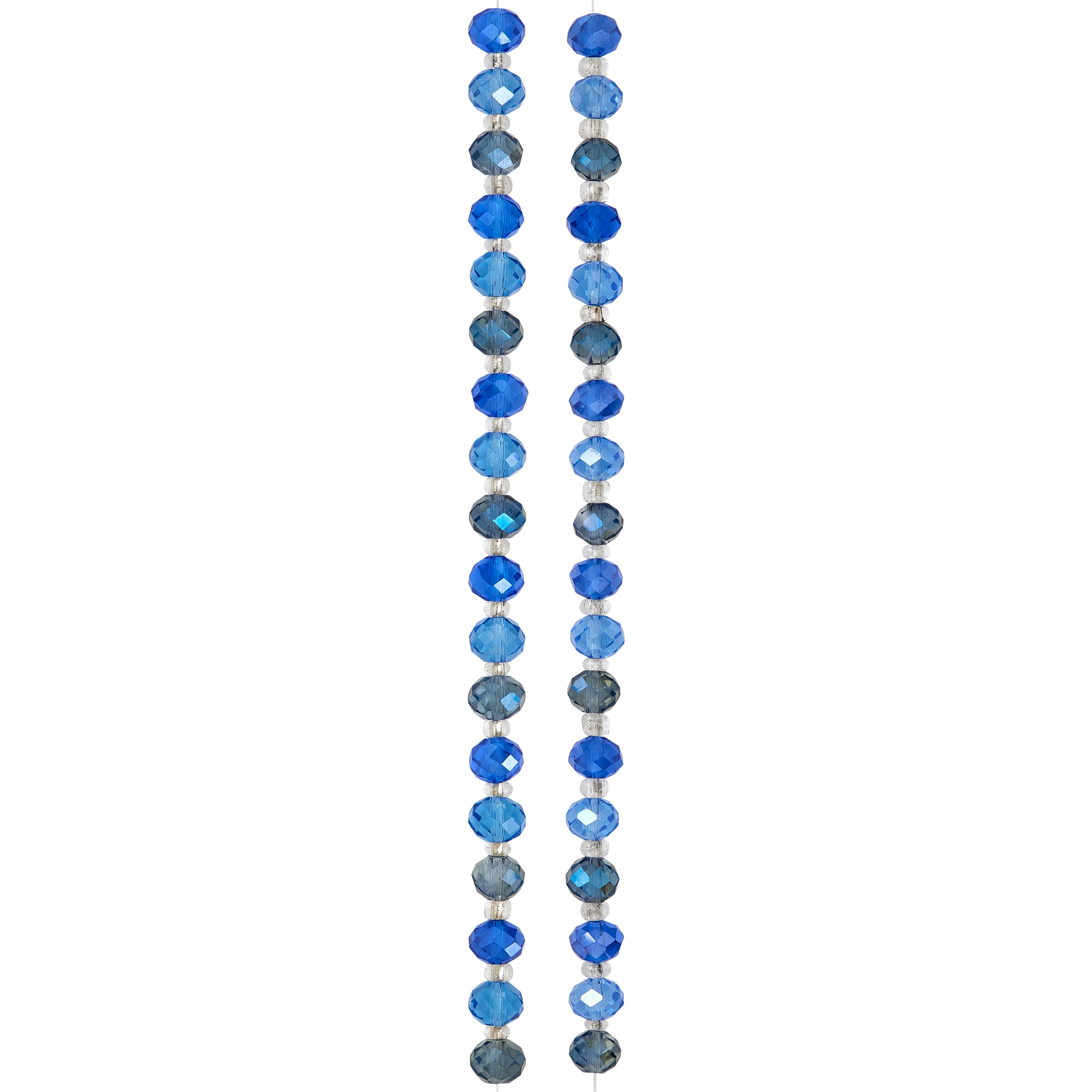 Lot de perles Nacrées en verre 4-12mm Mix Bleu dragé 100g 
