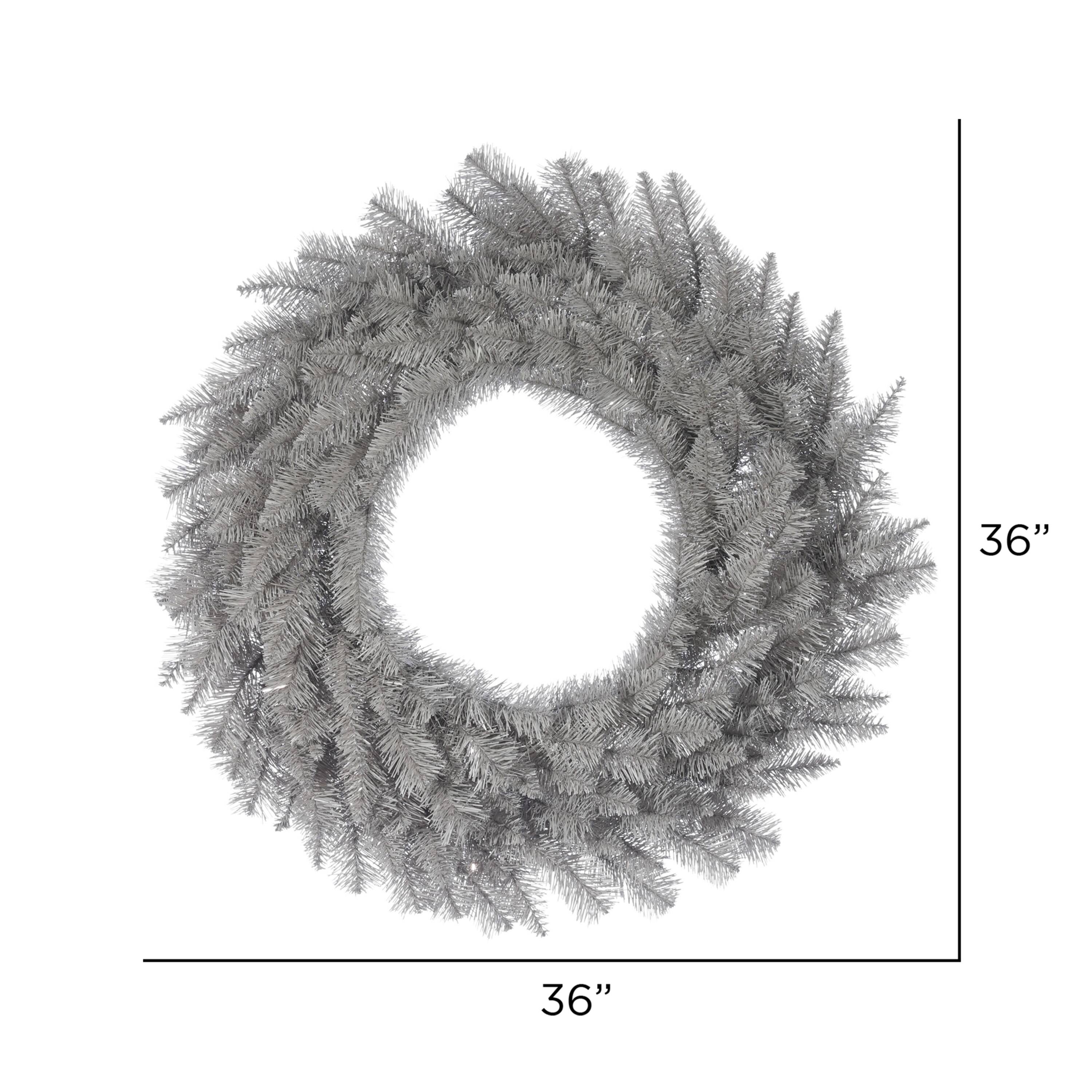 36" Platinum Fir Wreath