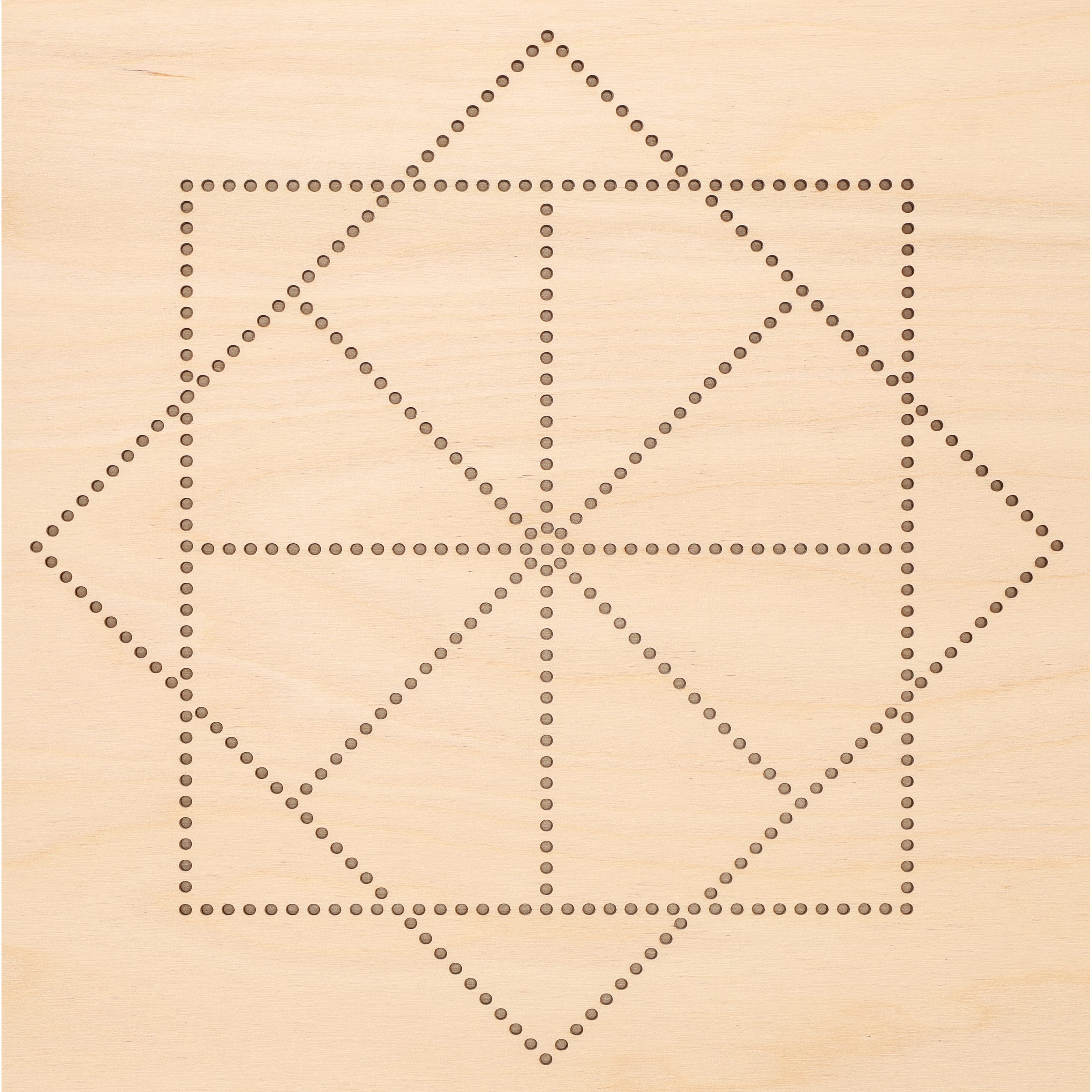 Leisure Arts® Intermediate Square Lotus Wood Stitched String Art Panel Kit