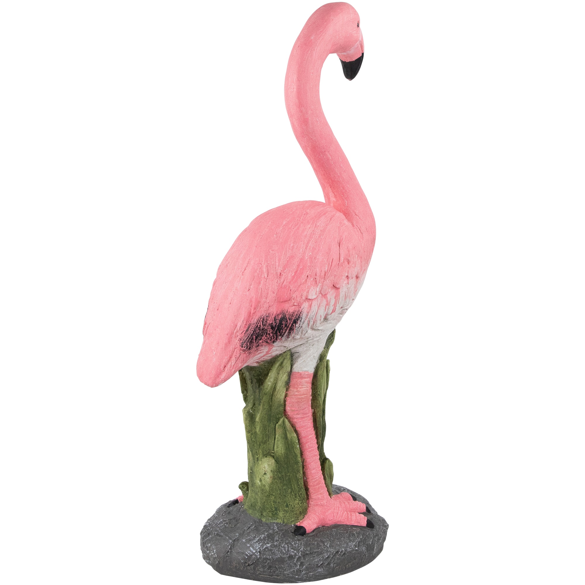 25.5&#x22; Pink Standing Flamingo Outdoor Garden Statue