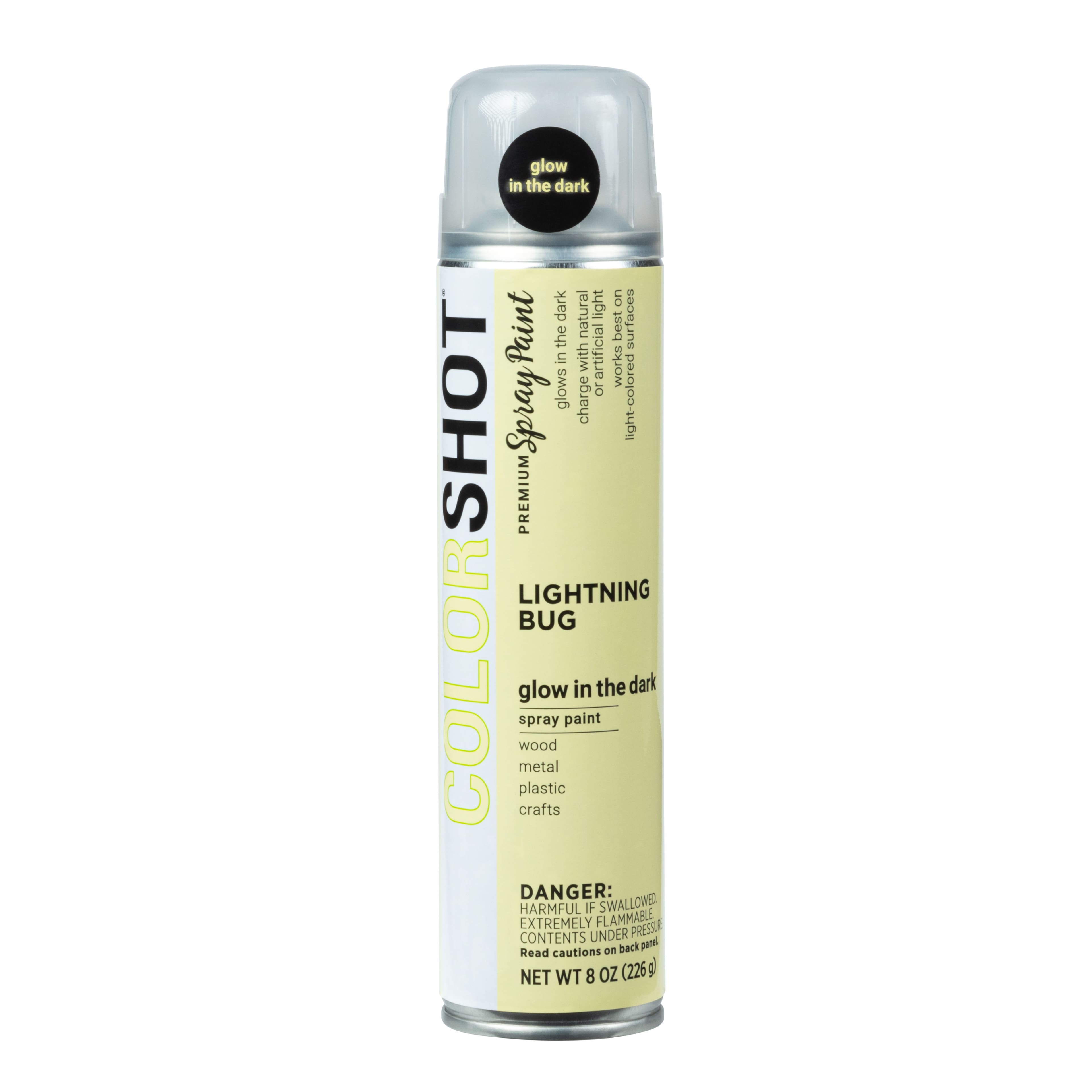 COLORSHOT&#xAE; 8oz. Lightning Bug Glow-in-the-Dark Spray Paint