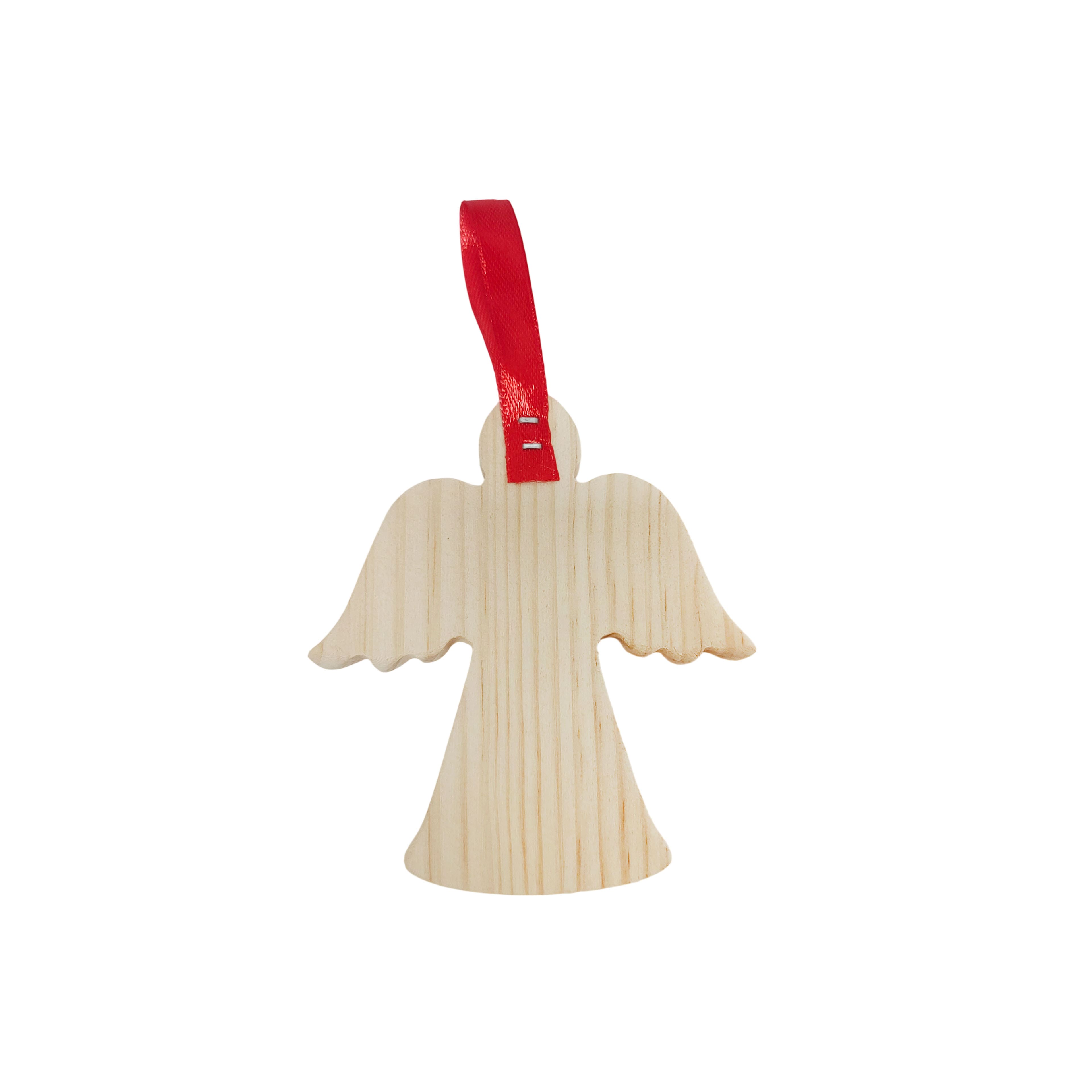 4.5&#x22; DIY Pinewood Angel Ornament by Make Market&#xAE;