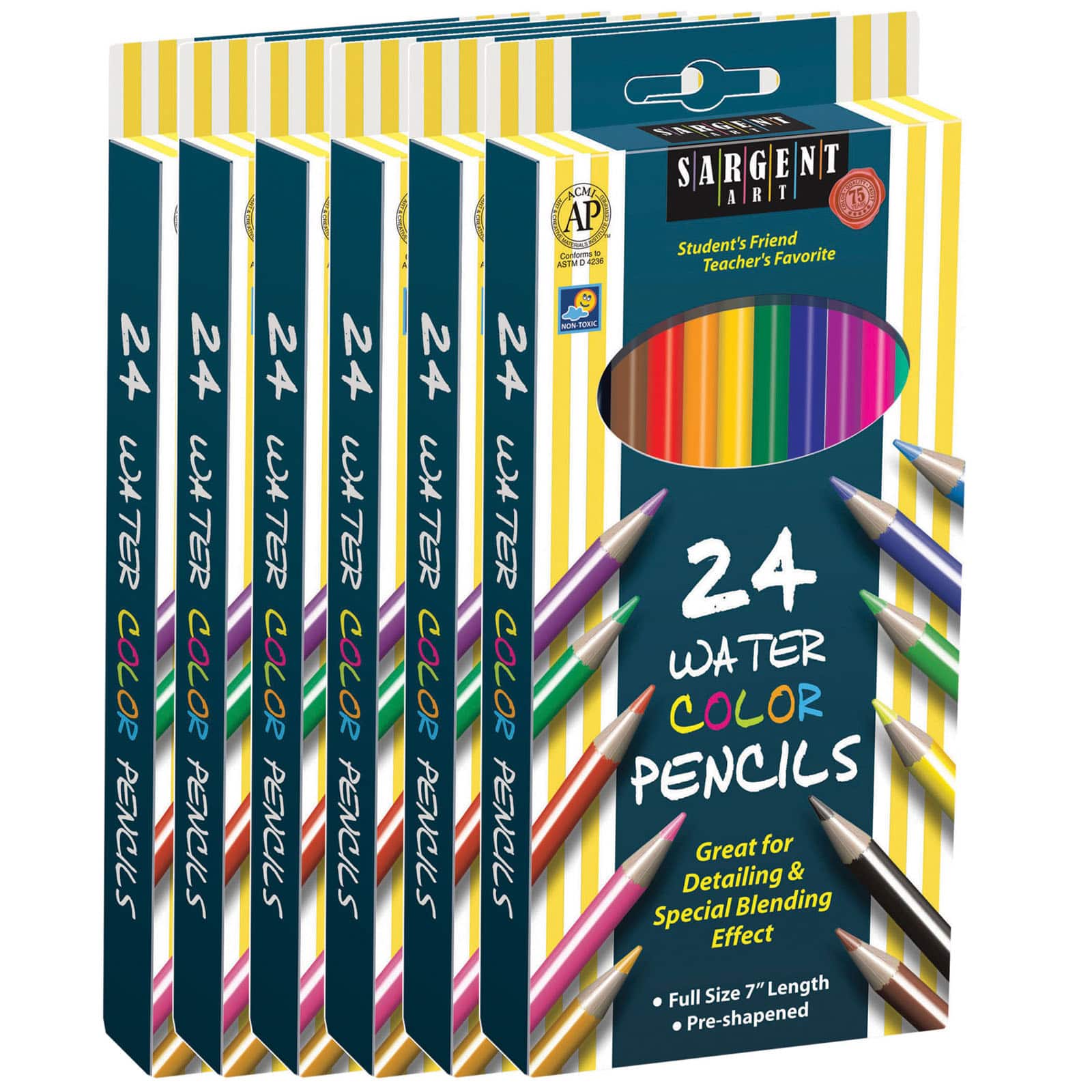  Sargent Art Color Pencils, Assorted Colors, Box Of 24