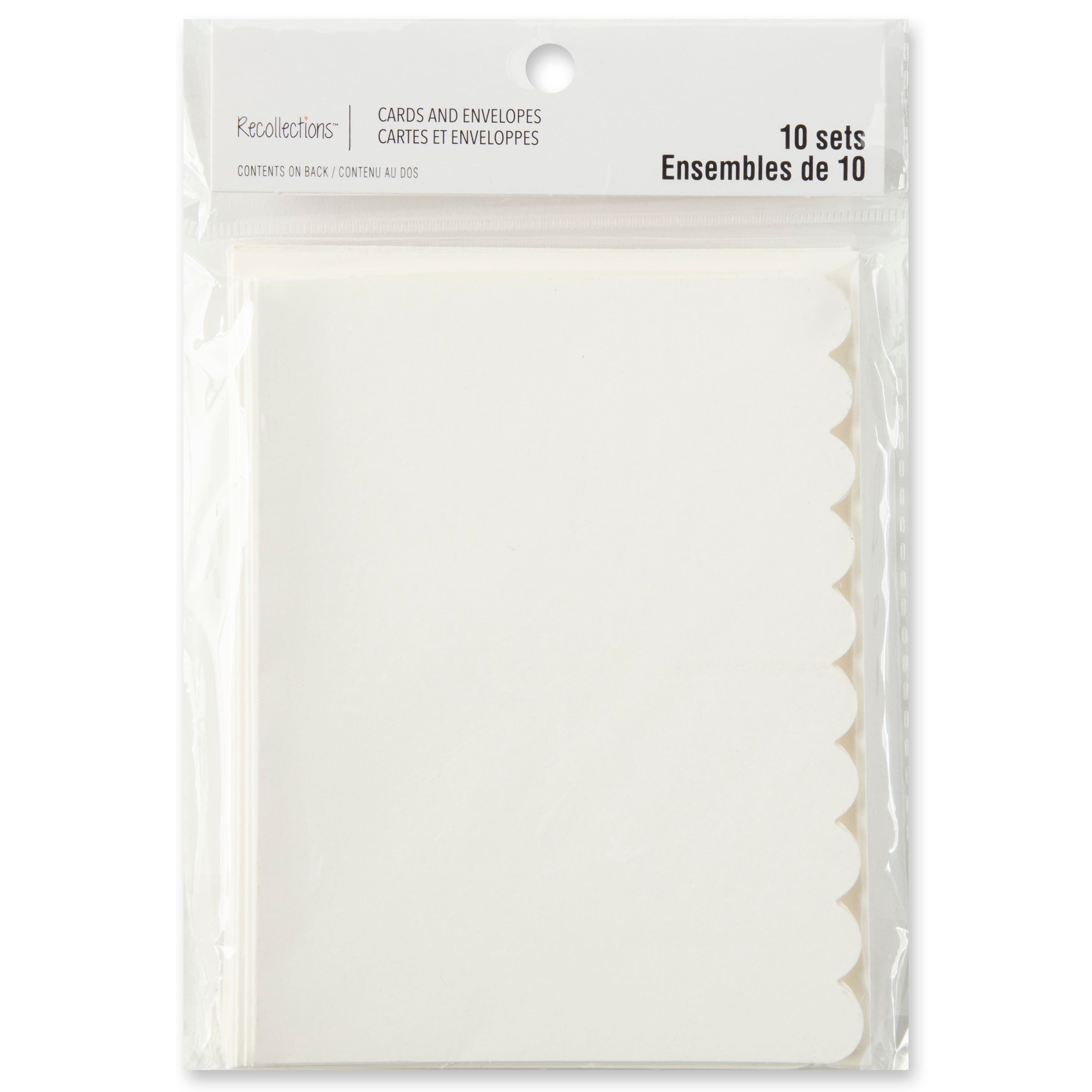 12 Packs: 10 ct. (120 total) 4.25" x 5.5" Ivory Scalloped Cards & Envelopes by Recollections™