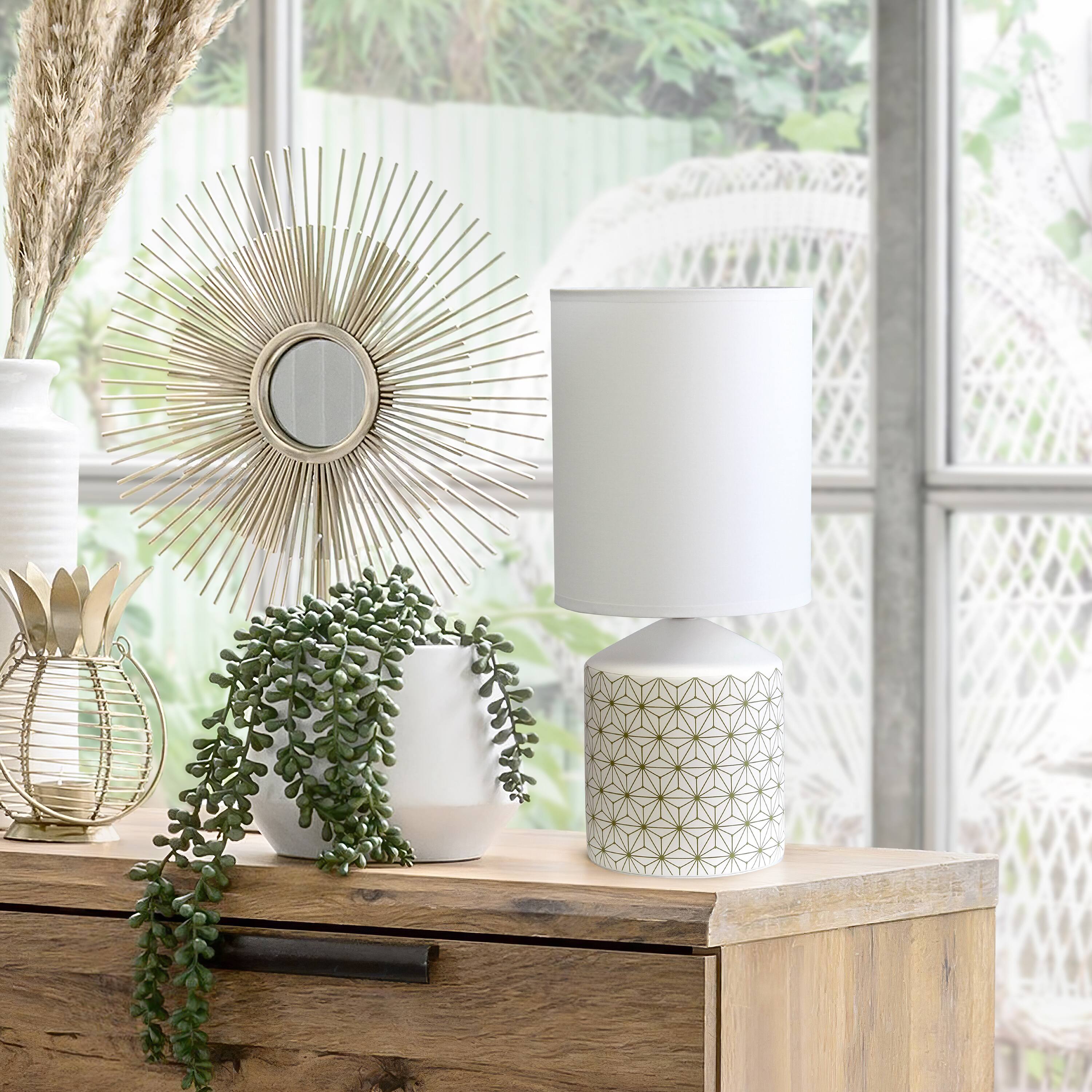 Simple Designs 18.5&#x22; Fresh Prints Table Lamp