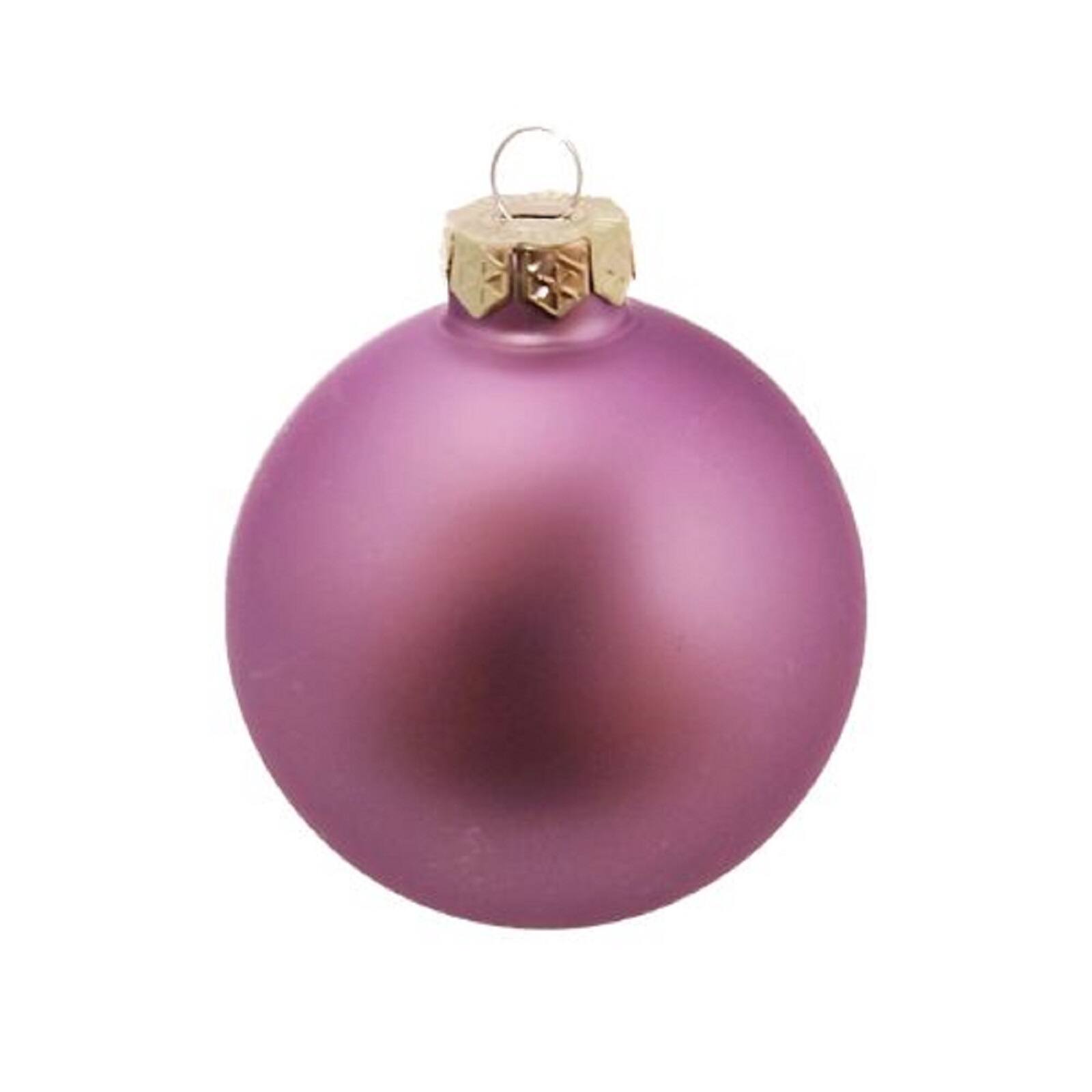 Whitehurst 40 Pack 1.5&#x22; Christmas Matte Glass Ball Ornaments 