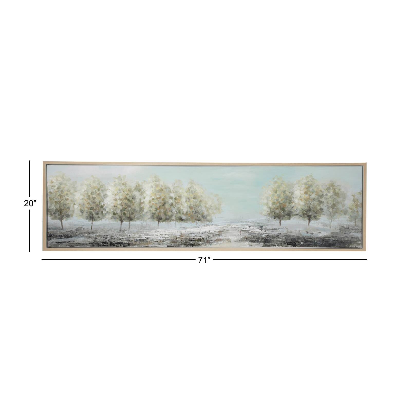 Green Traditional Landscape Canvas Wall Art, 20&#x22; x 71&#x22;