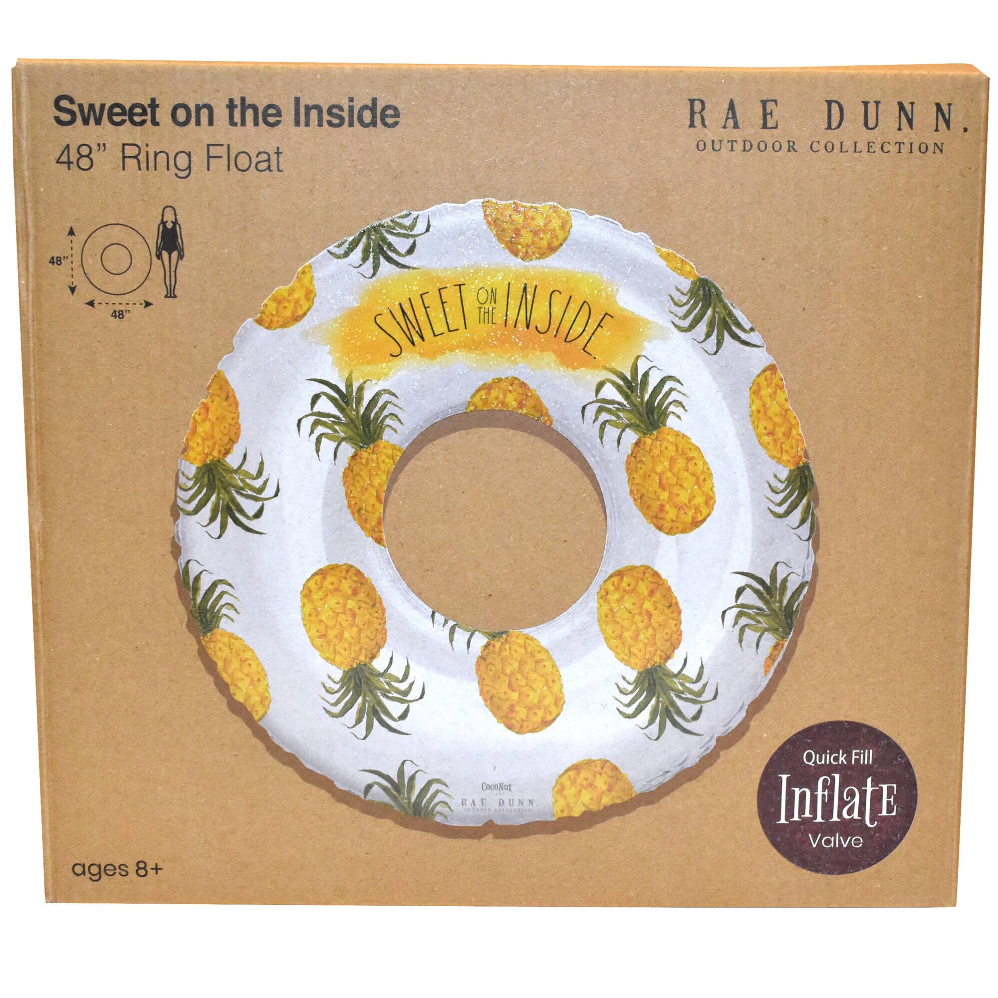 Rae Dunn 4ft. Sweet On The Inside Pineapple Pattern Ring Float