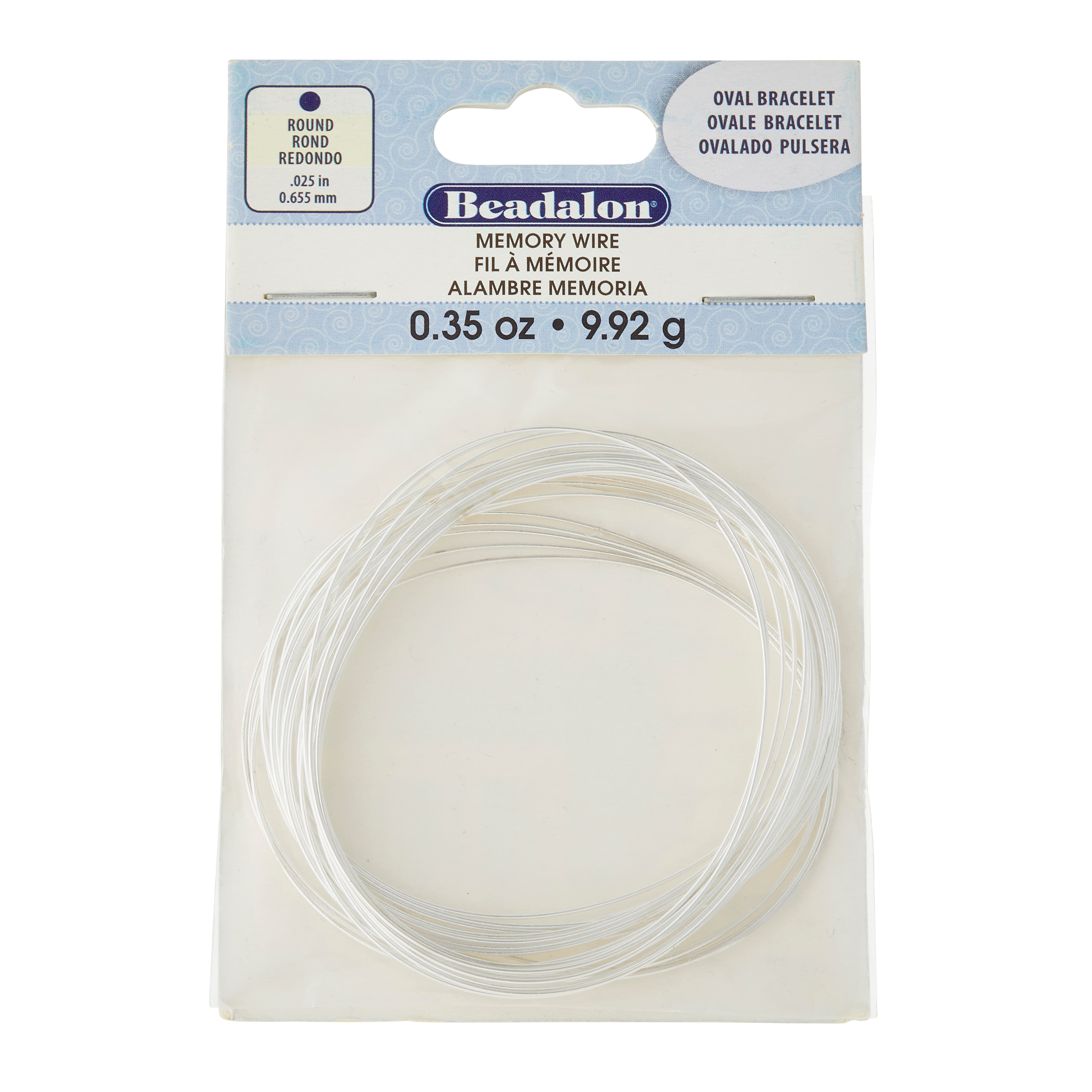 Beadalon® Silver-Plated Memory Wire, Oval Bracelet