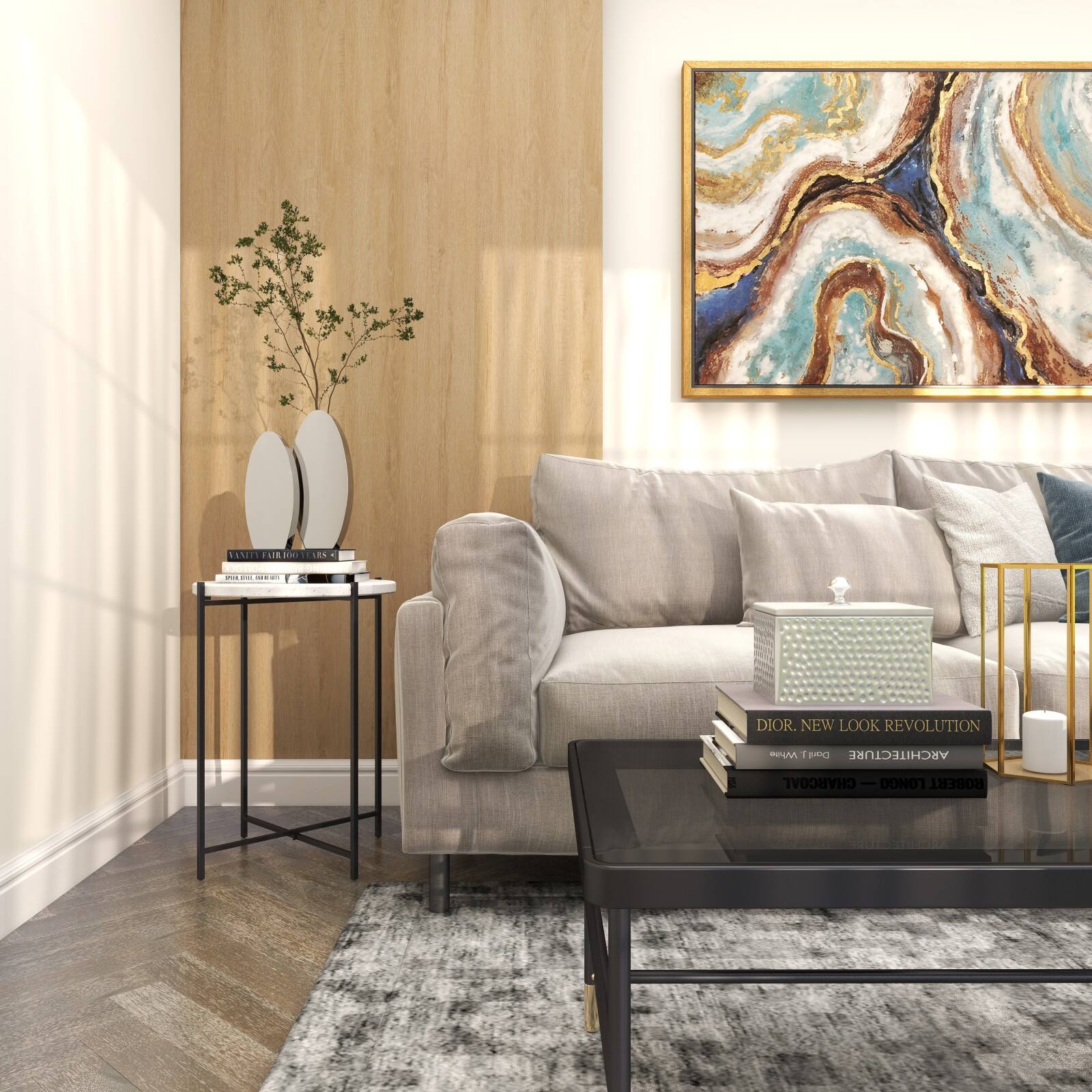 Silver Stainless Steel Vase with a Sleek Mirror Finish Set